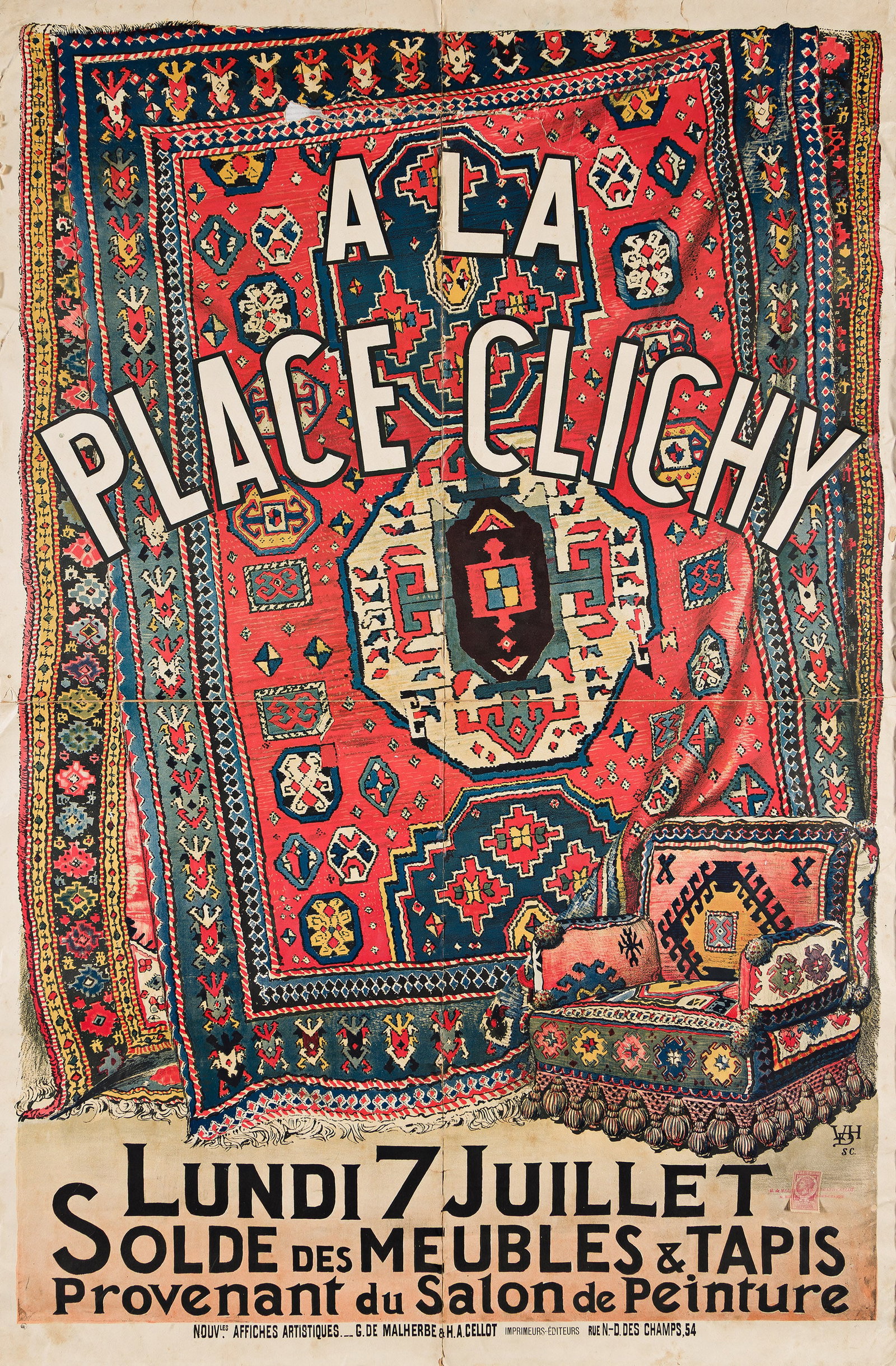 Designer Unknown, A La Place Clichy. 1890. (1 of 1)