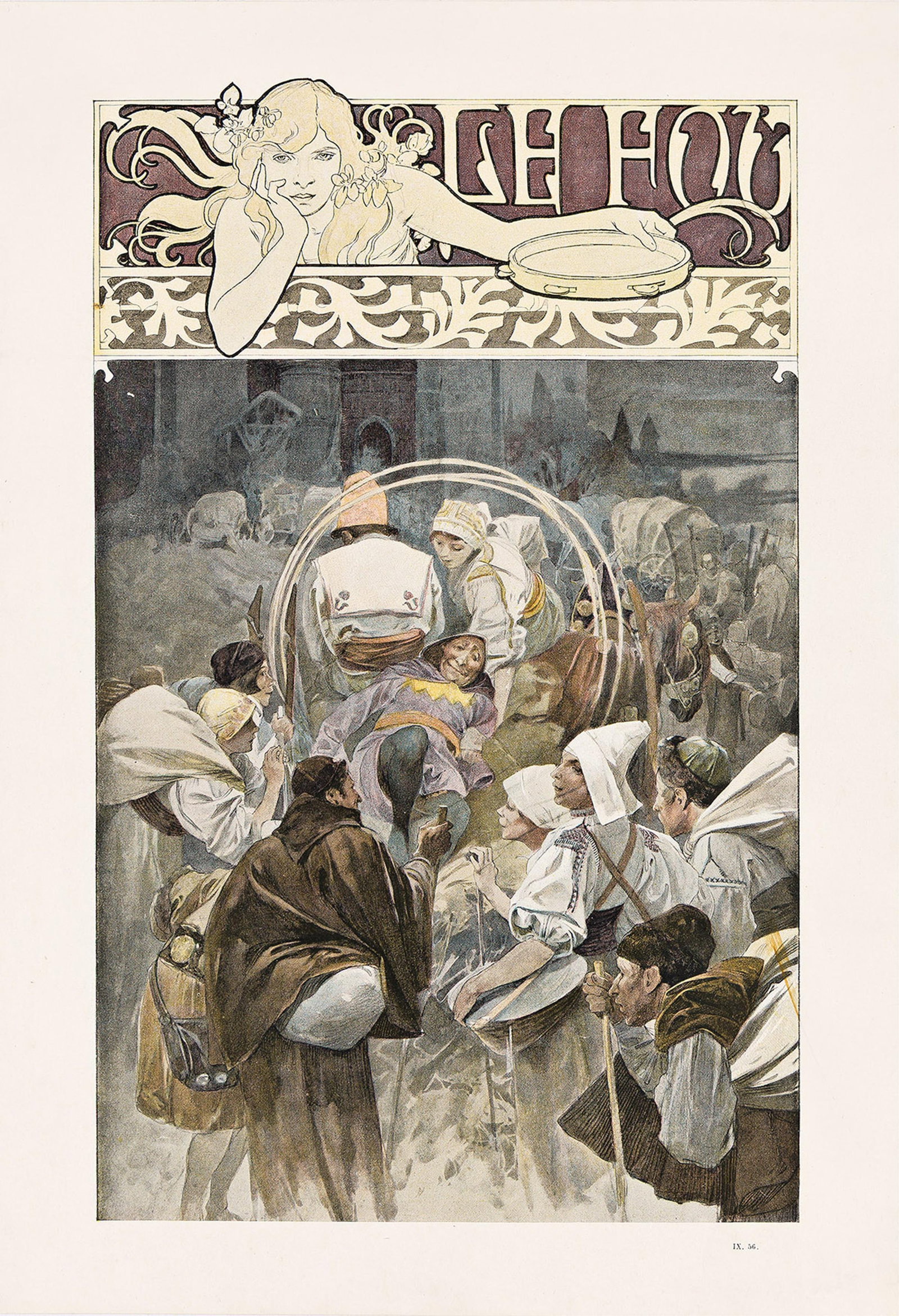 Alphonse Mucha, Le Fou / [Figaro Illustré]. Title page. 1897. (1 of 1)