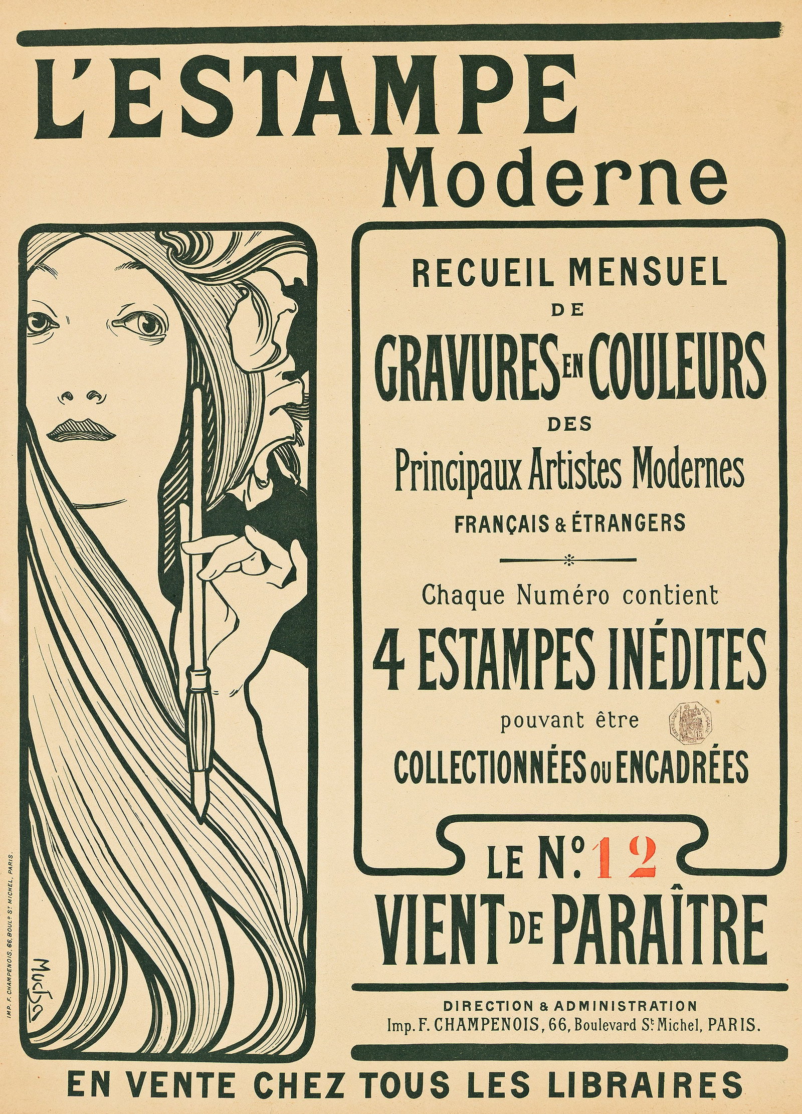 Alphonse Mucha, L'Estampe Moderne. 1898. (1 of 1)