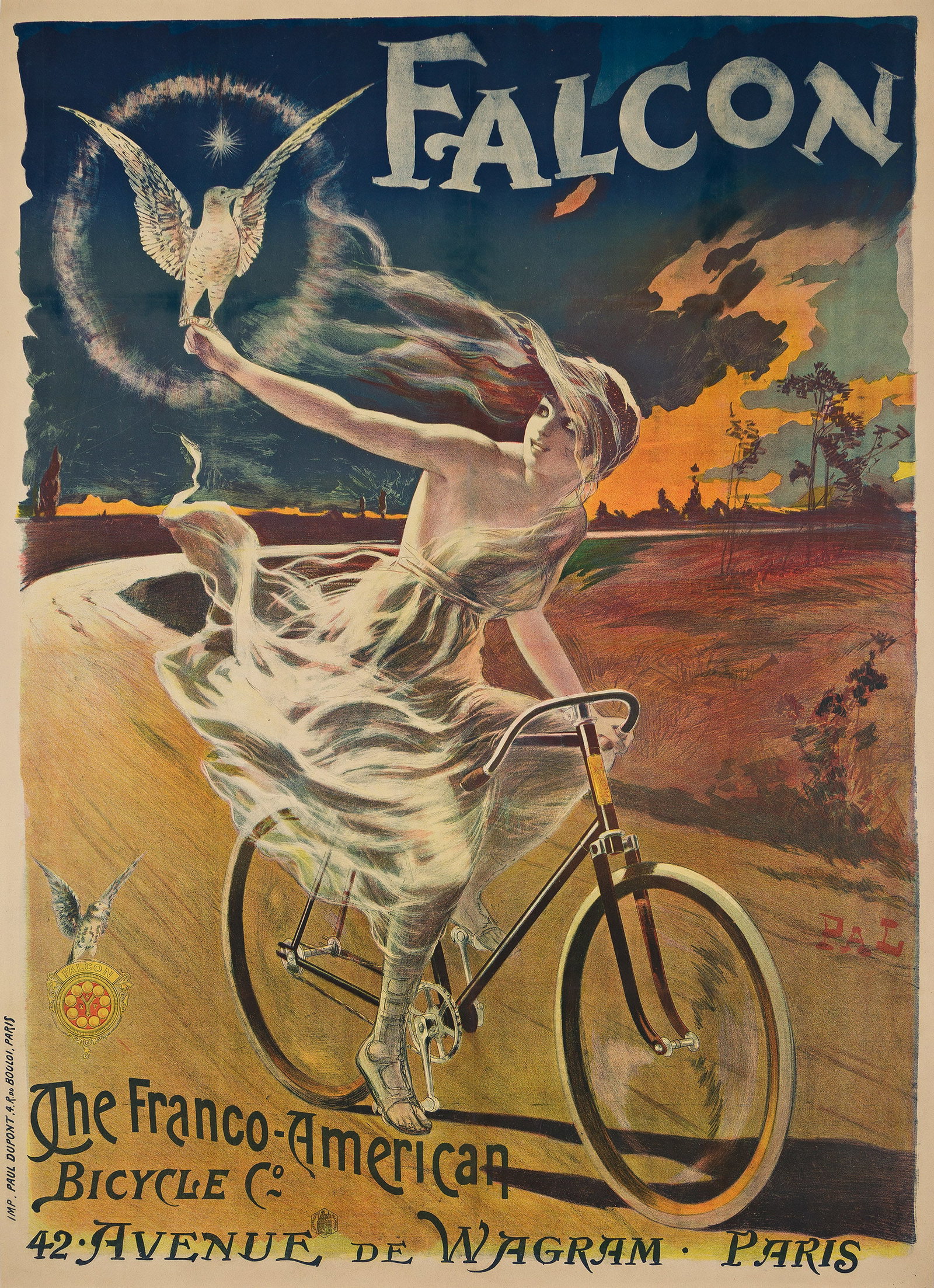 Pal (Jean Paléologue), Falcon / The Franco - American Bicycle Co. Circa 1894. (1 of 1)