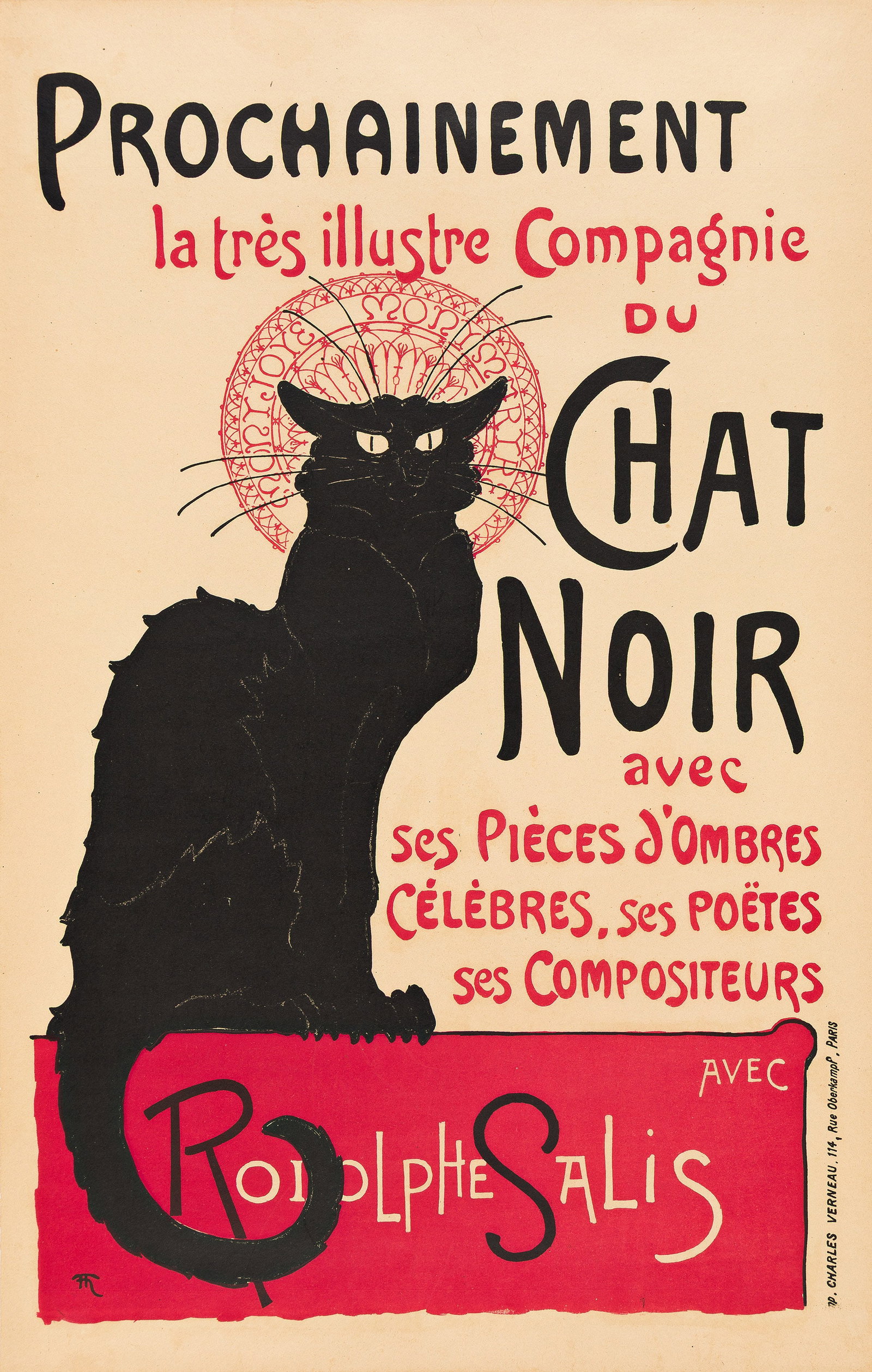 Theophile-Alexandre Steinlen, Chat Noir. 1896. (1 of 2)