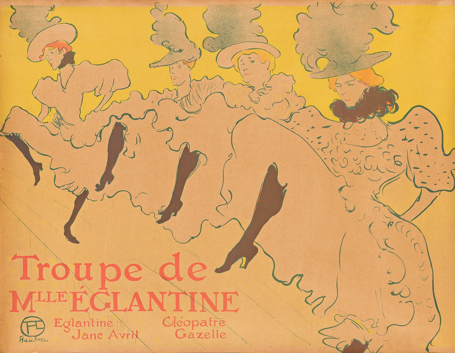 Henri de Toulouse-Lautrec, Troupe De Mlle Églantine. 1896. (1 of 1)