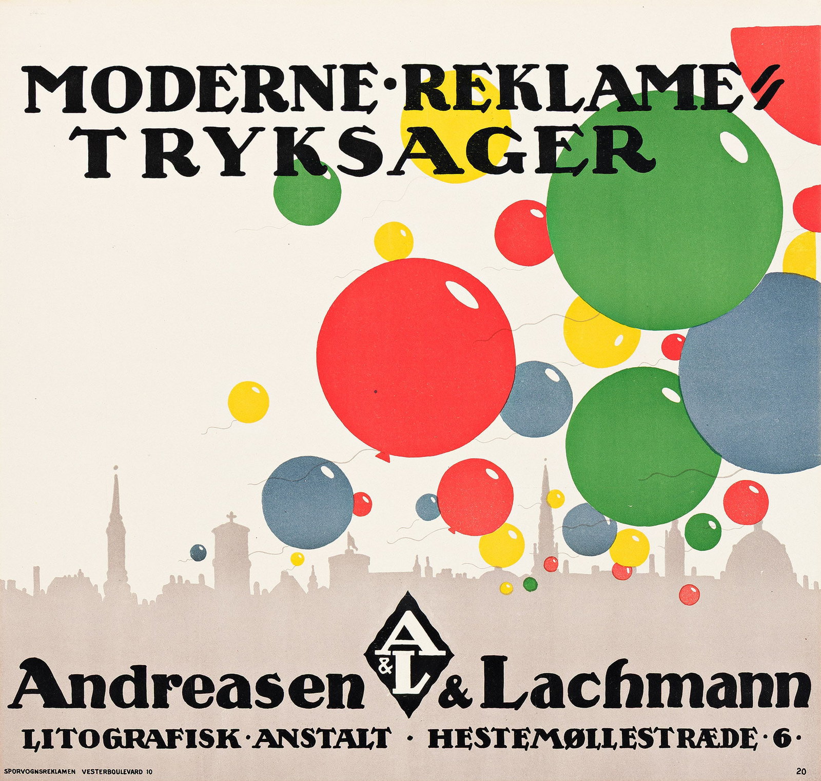 Thor Bogelund, Andreasen & Lachmann, Modern - Reklame = Tryksager. 1915. (1 of 1)