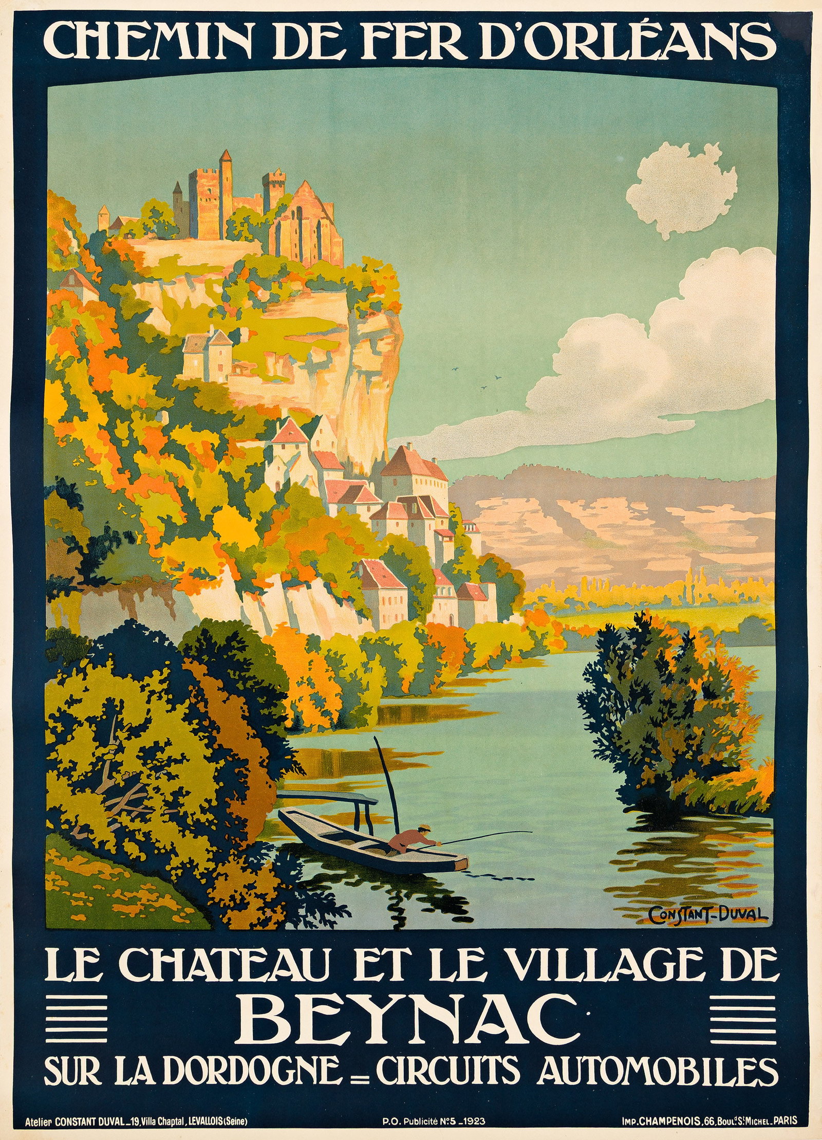 Léon Constant-Duval, Le Chateau et le Village de Beynac. 1923. (1 of 1)