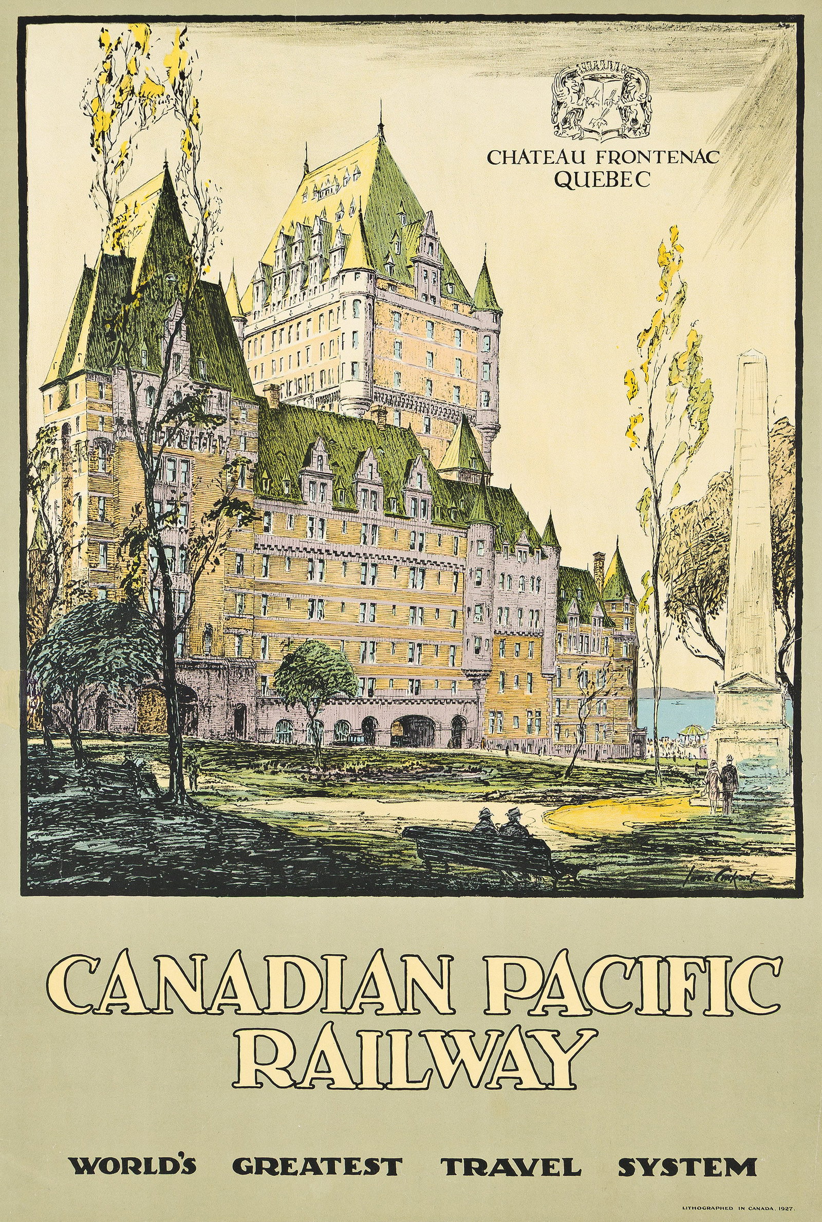 James Crockart, Canadian Pacific Railway / Chateau Frontenac. 1927. (1 of 1)