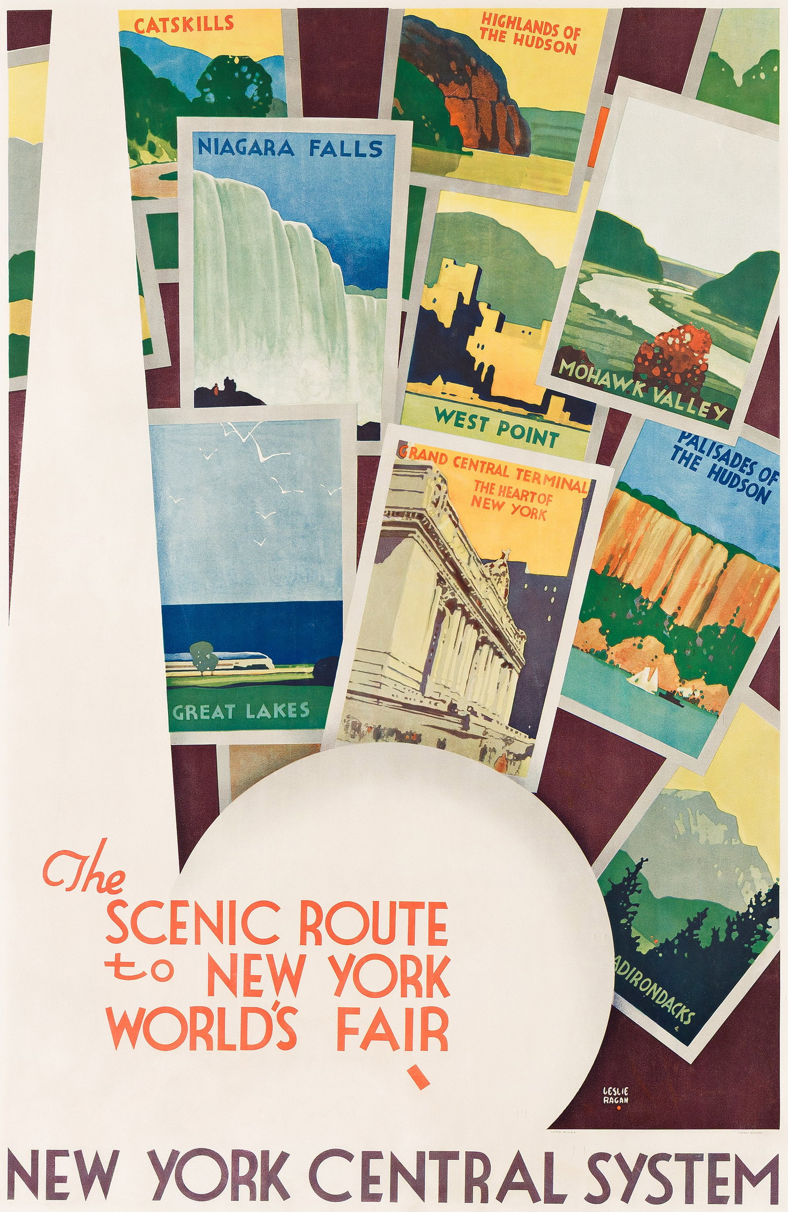 Leslie Ragan, The Scenic Route To New York World's Fair. 1939. (1 of 1)