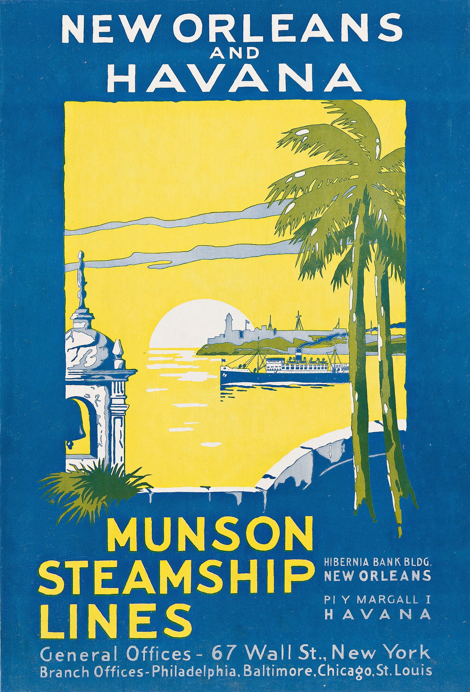 Designer Unknown, Munson Steamship Lines / New Orleans and Havana. Circa 1918. (1 of 1)