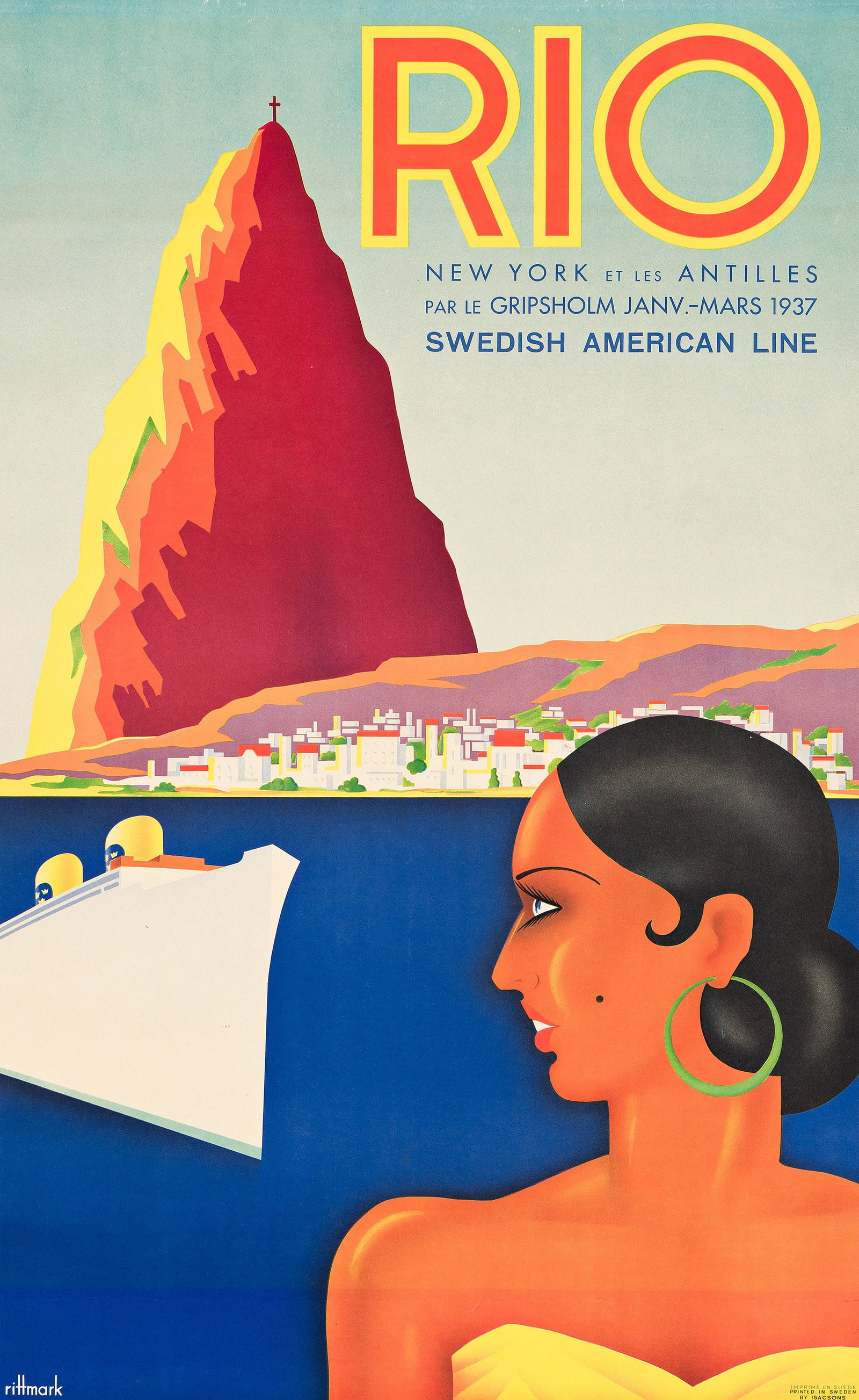 Ake Rittmark, Rio / Swedish American Line. 1937. (1 of 1)