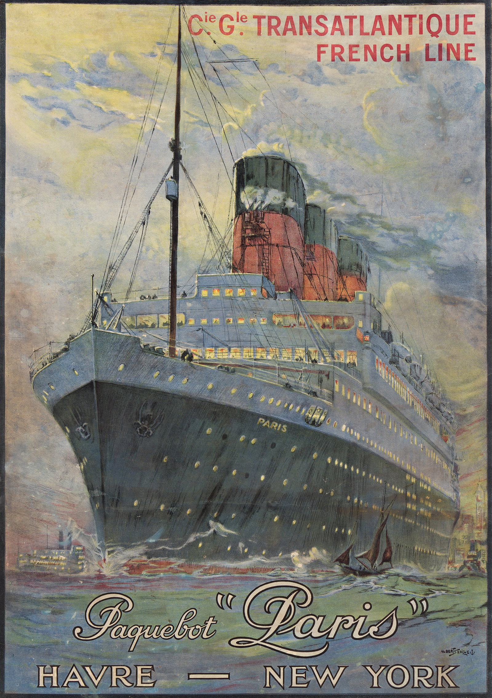Albert Sebille, Paquebot "Paris" / French Line. Circa 1925. (1 of 1)