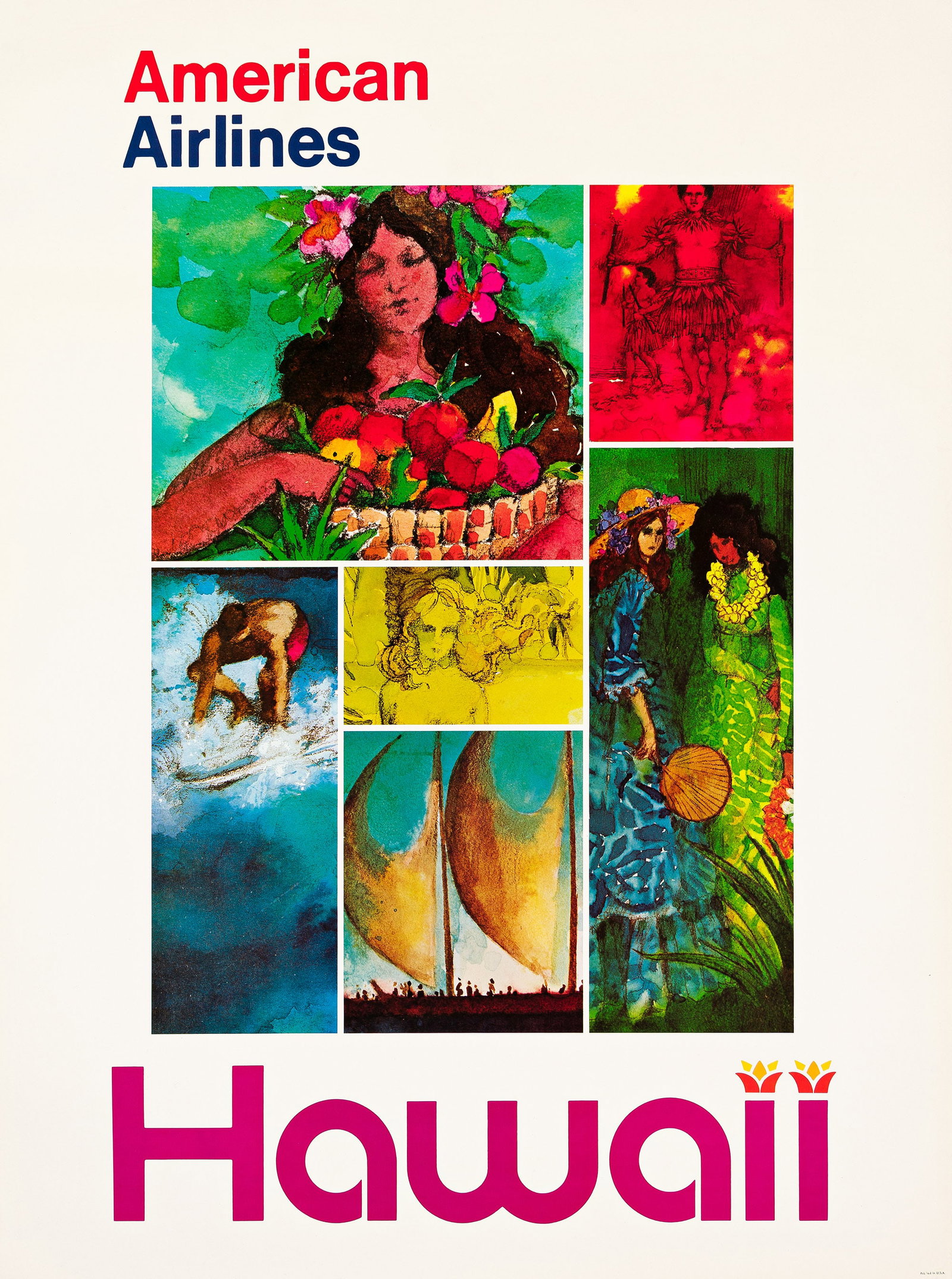 Designer Unknown, Hawaii / American Airlines. Circa 1970s. (1 of 1)