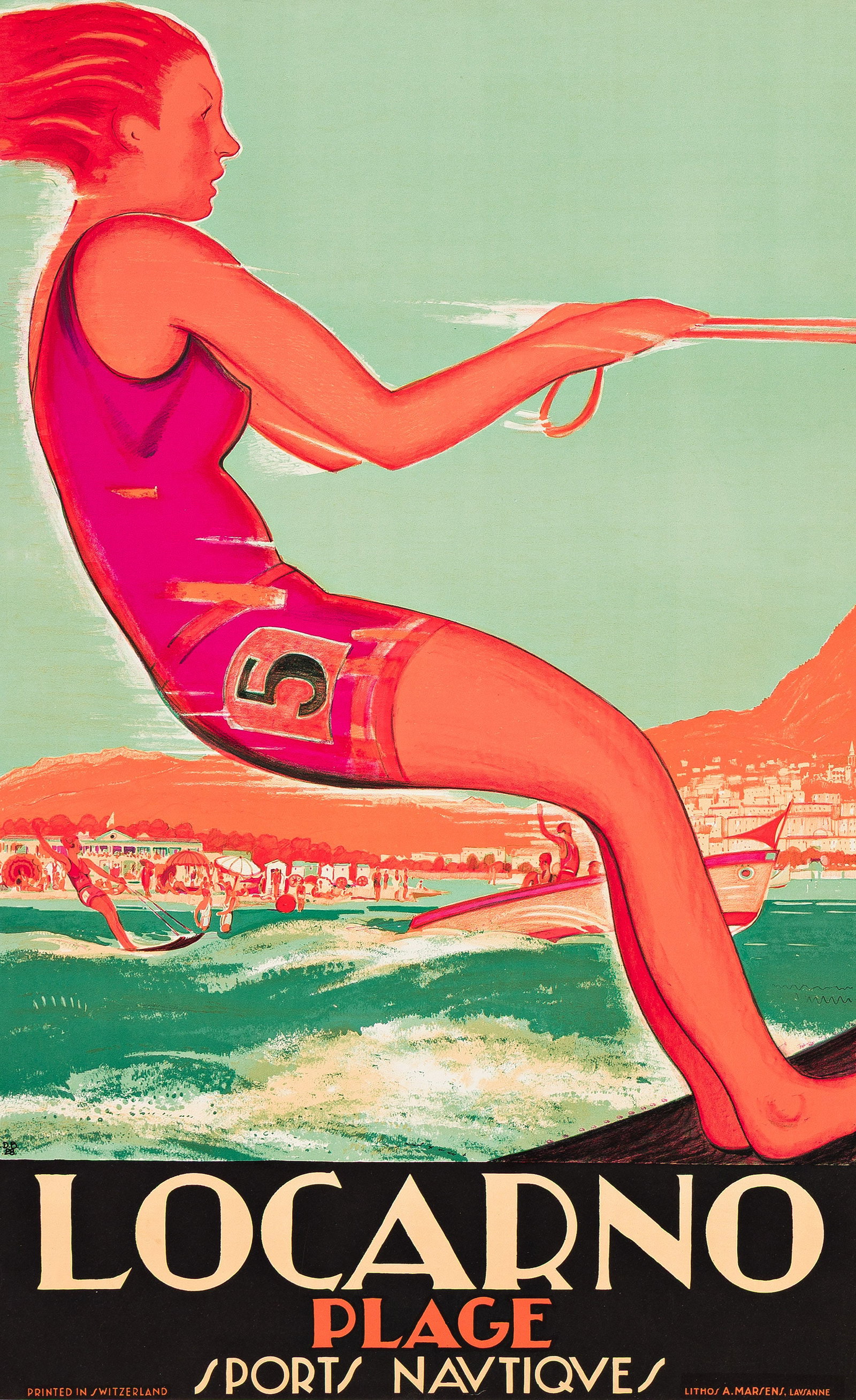 Daniele Buzzi, Locarno Plage / Sports Nautiques. 1928. (1 of 1)