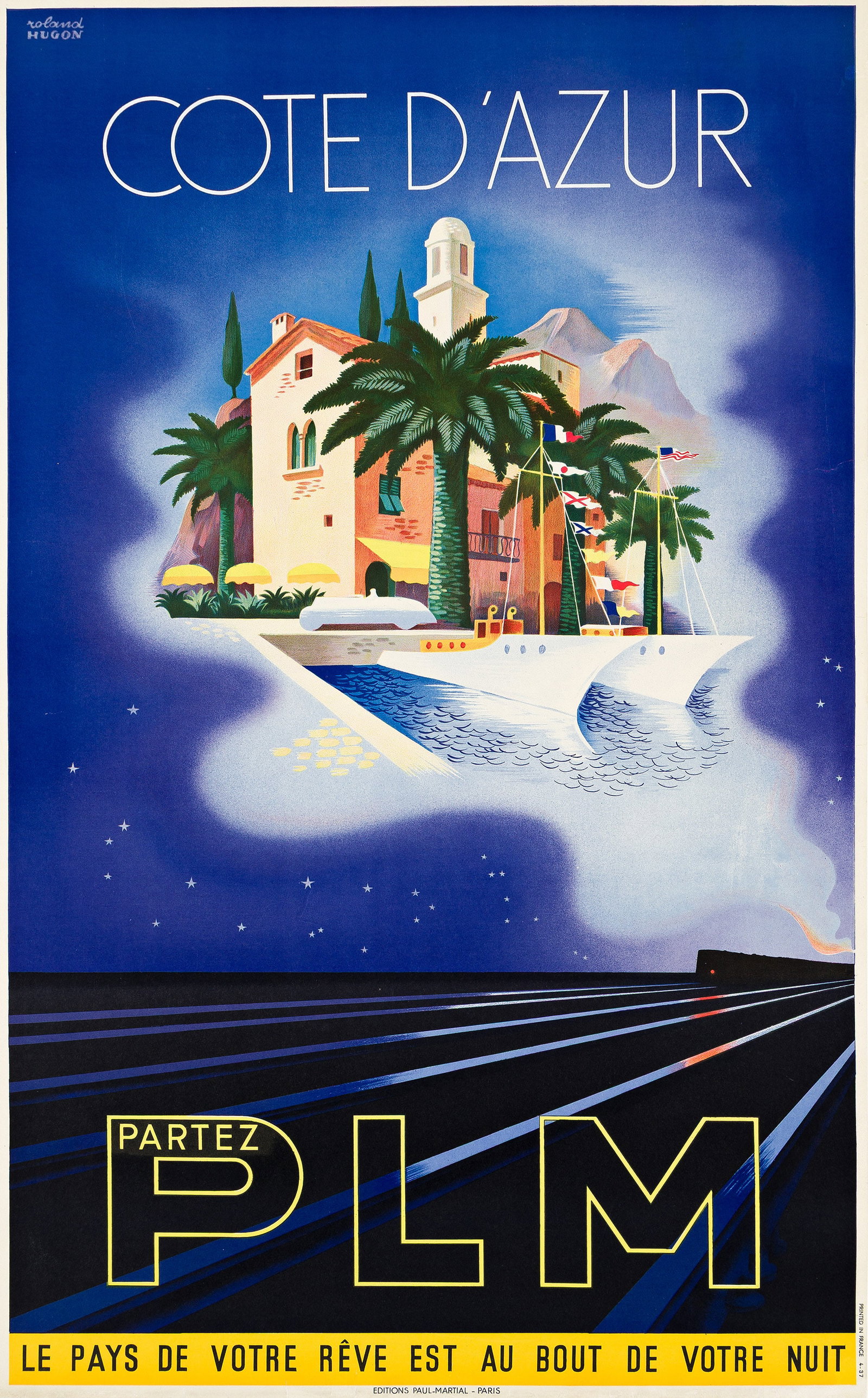 Roland Hugon, Cote d'Azur / Partez PLM. 1937. (1 of 1)