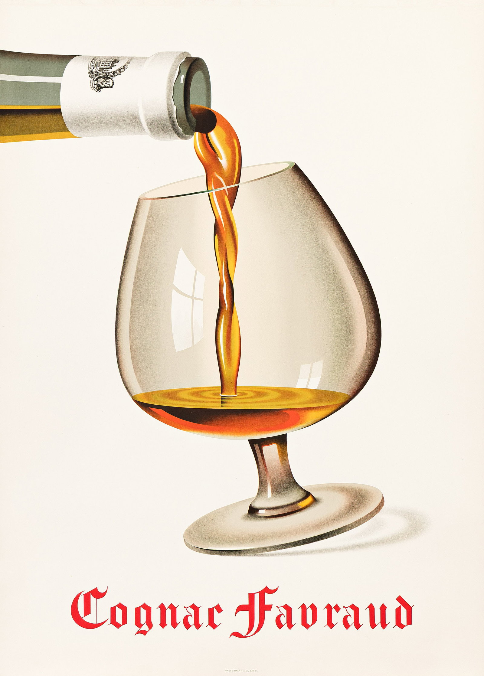 Peter Birkhäuser, Cognac Favraud. Circa 1948.: Peter Birkhäuser 1911-1976 Cognac Favraud. Circa 1948. Condition A-: water staining and restoration along top edge; small repaired tears at edges. 50x35¾ inches, 127x90¾ cm. Wassermann,