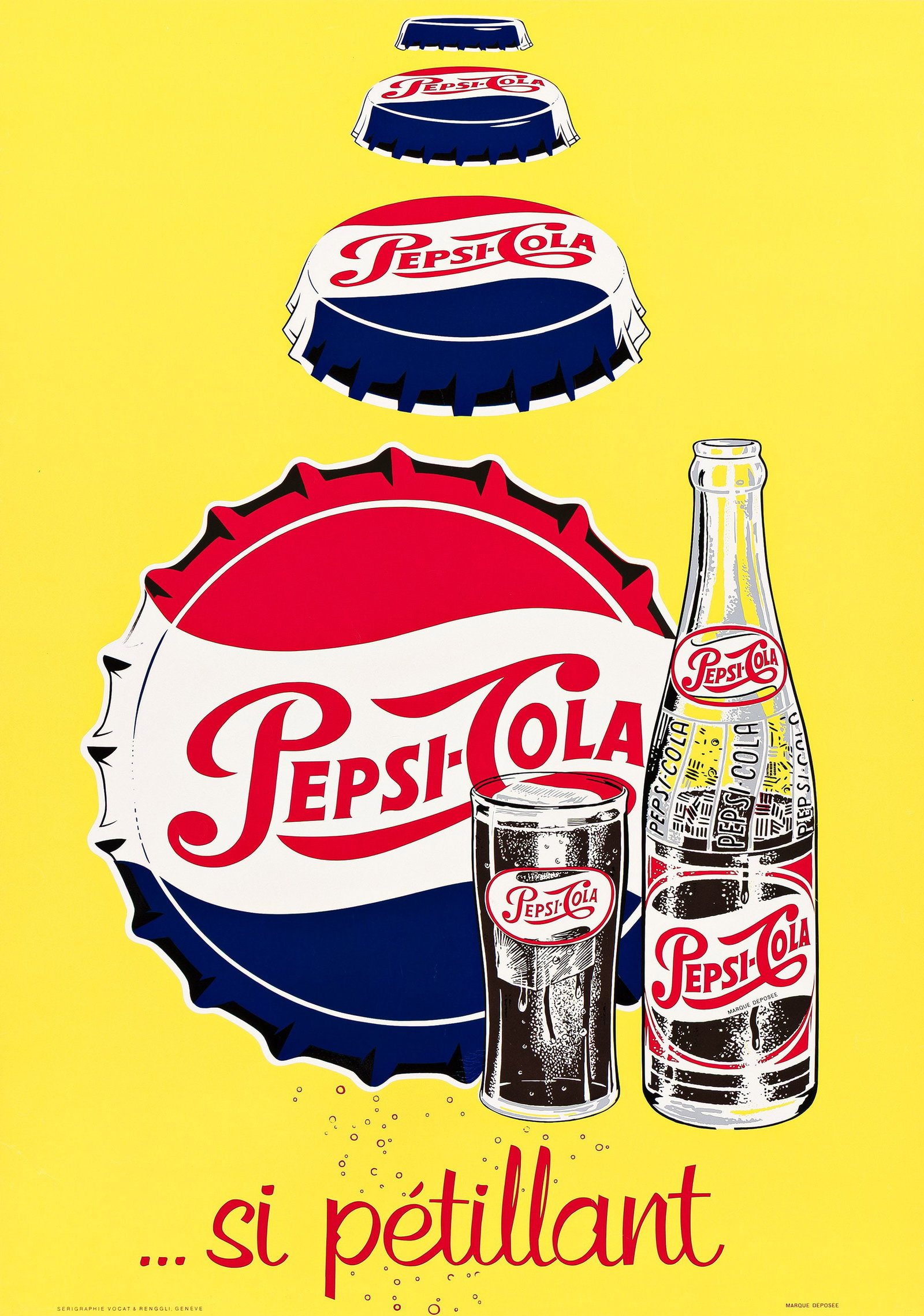 Designer Unknown, Pepsi - Cola . . . Si Pétillant. Circa 1962. (1 of 1)