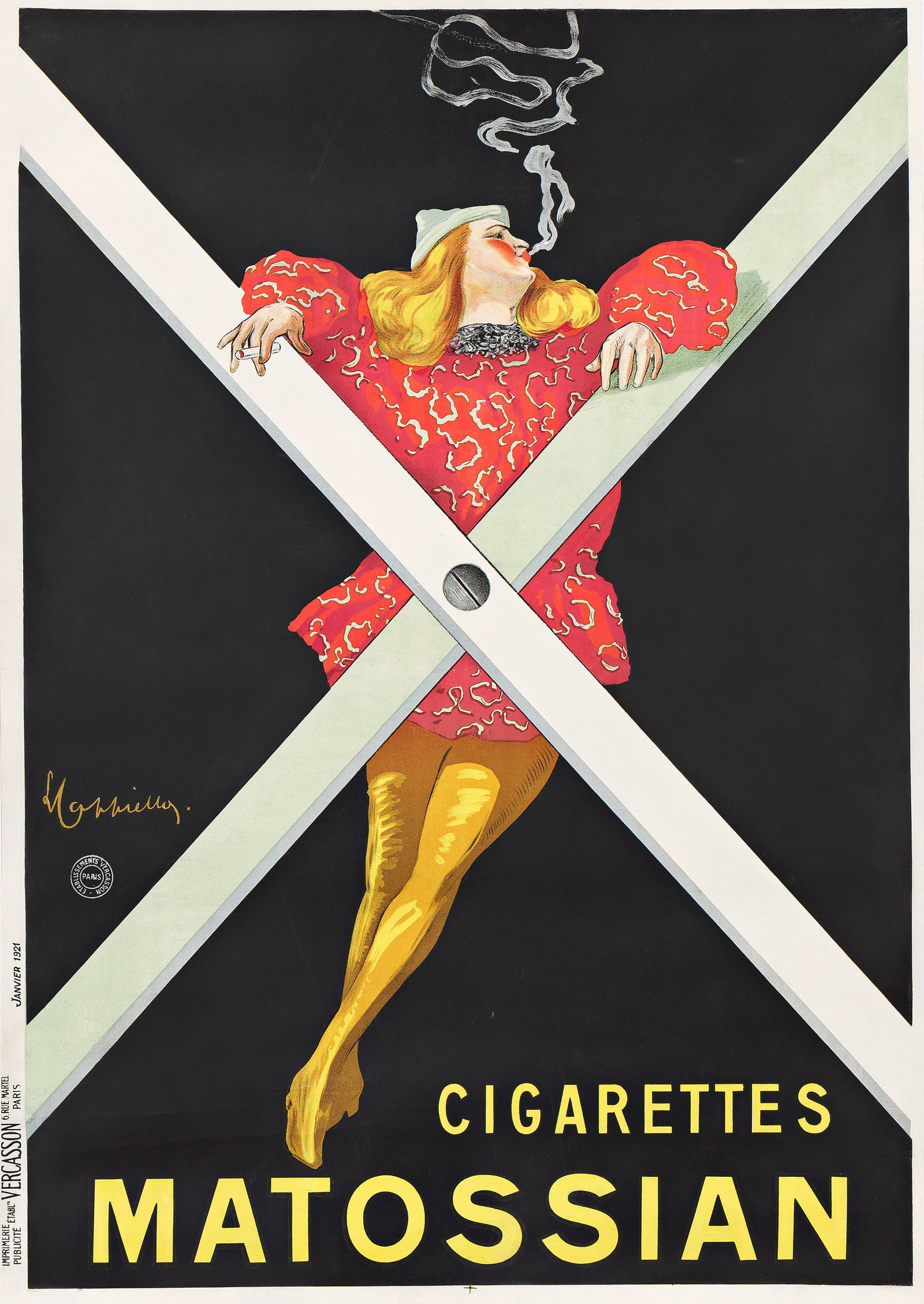 Leonetto Cappiello, Cigarettes Matossian. 1921. (1 of 1)