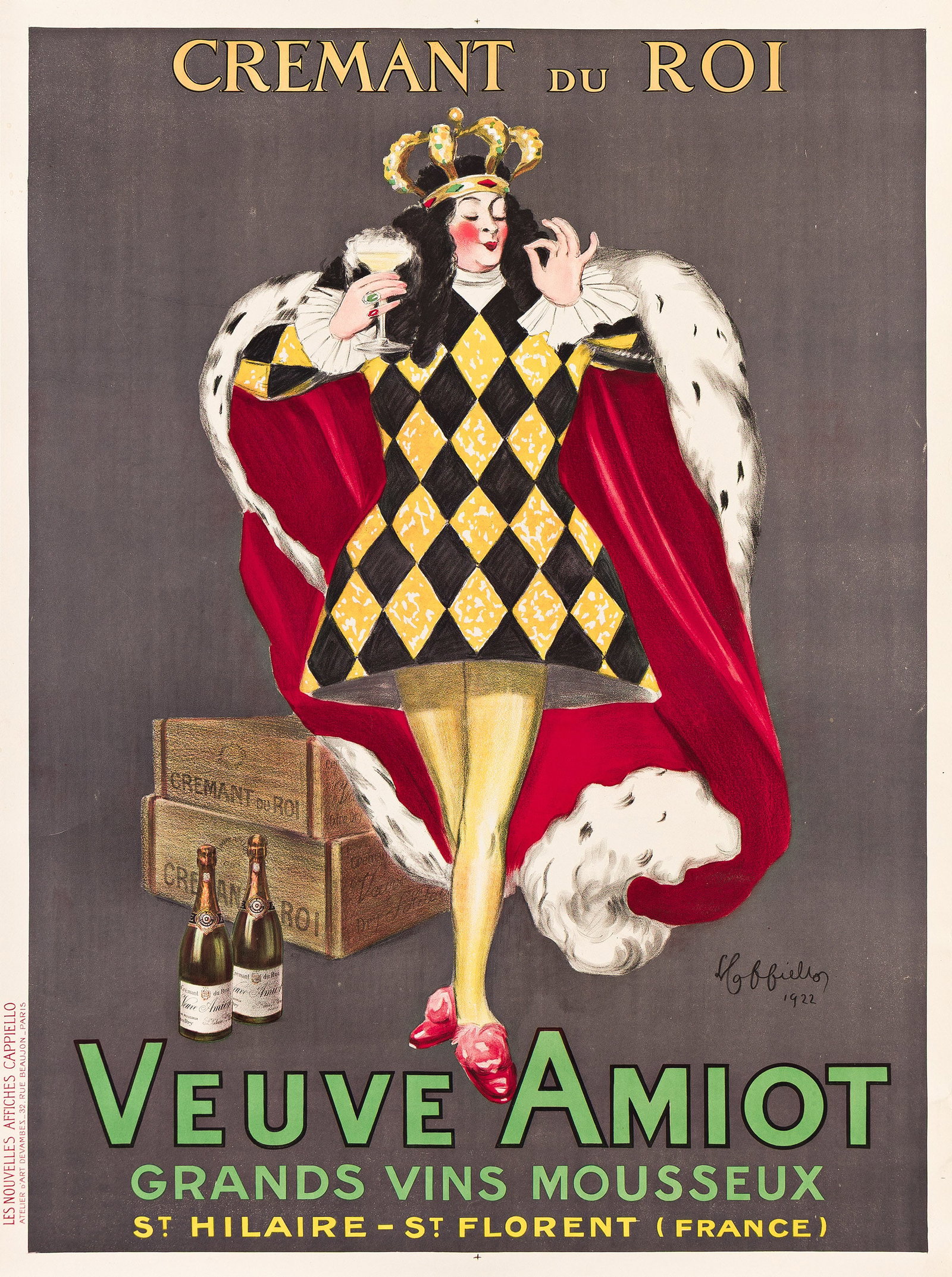 Leonetto Cappiello, Veuve Amiot / Cremant du Roi. 1922. (1 of 1)