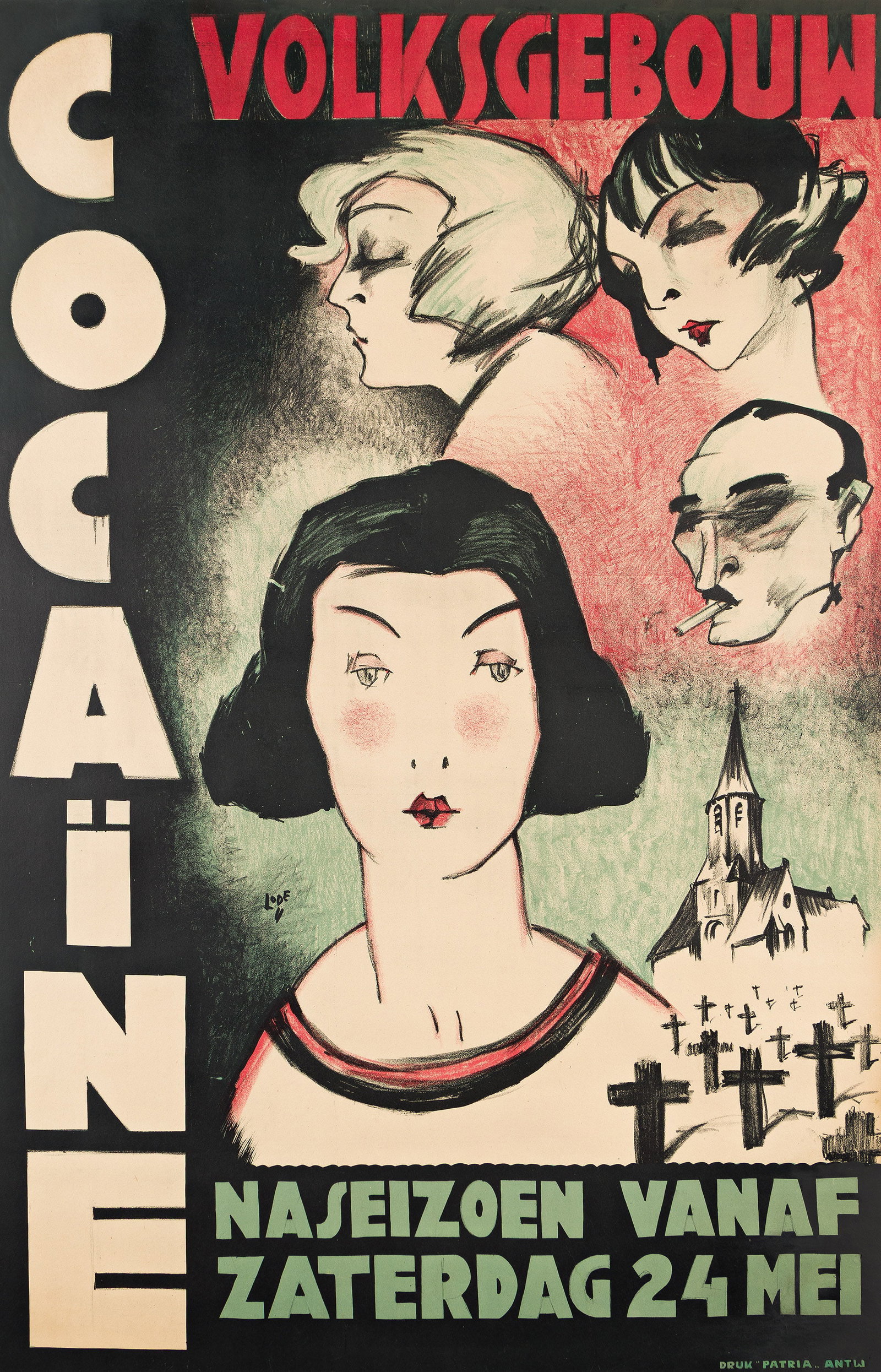Lode Seghers, Cocaine / Volksgebouw. 1924. (1 of 1)