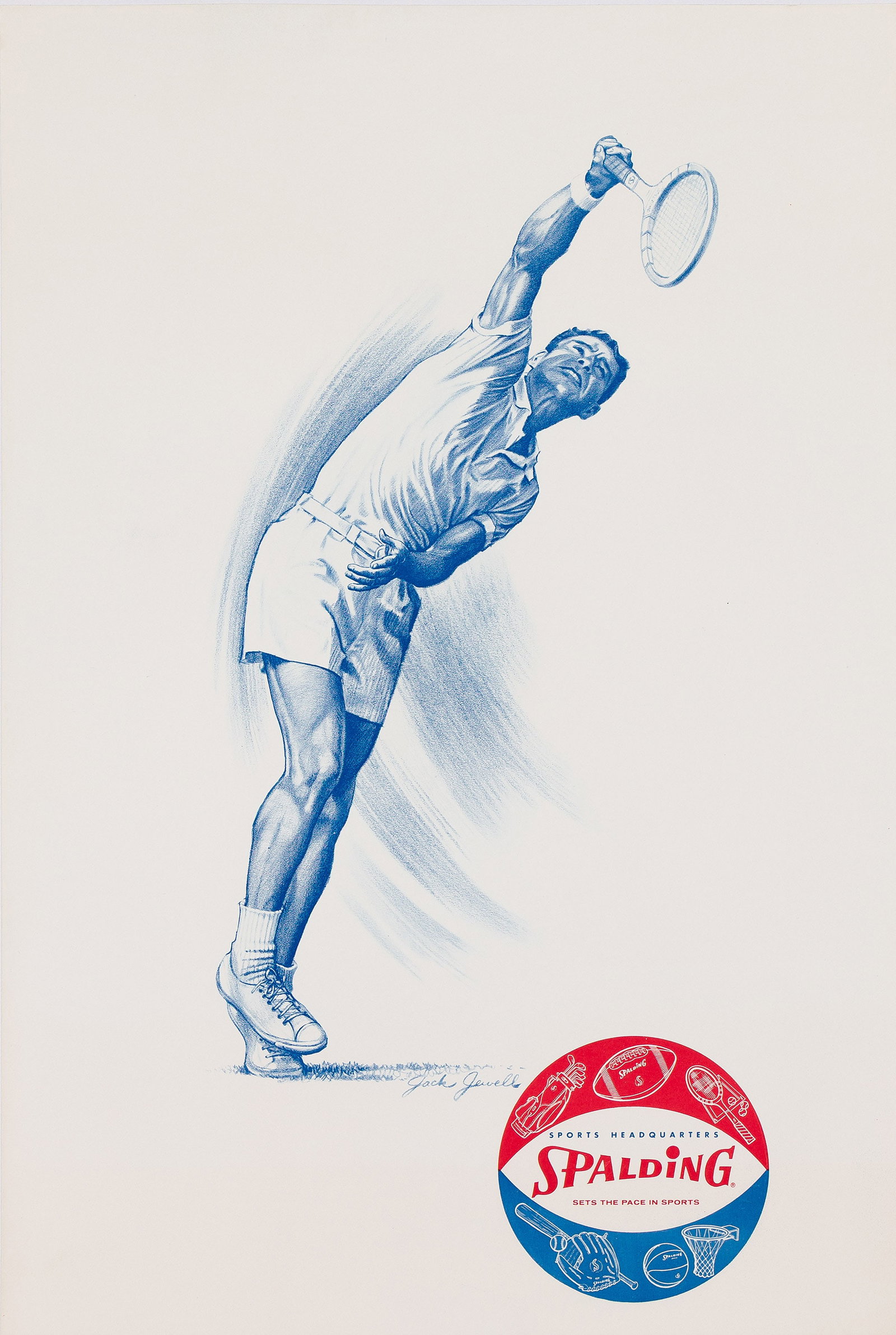 Jack Jewell, Spalding Sets the Pace in Sports. Group of 3 posters. Circa 1950s. (1 of 1)
