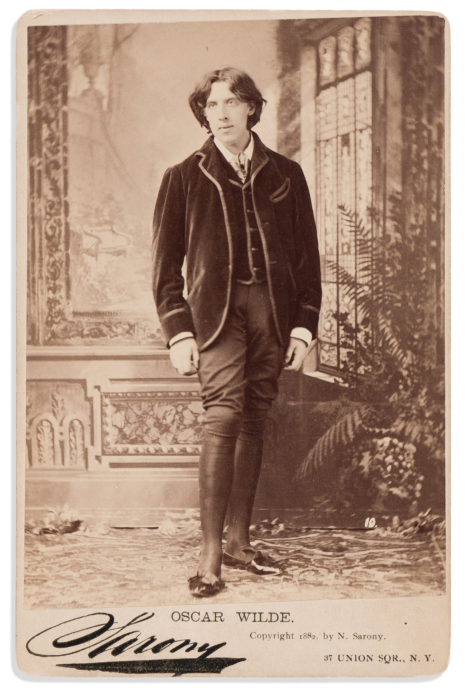 Napoleon Sarony, Portrait of Irish poet and playwright Oscar Wilde. 1882. (1 of 1)