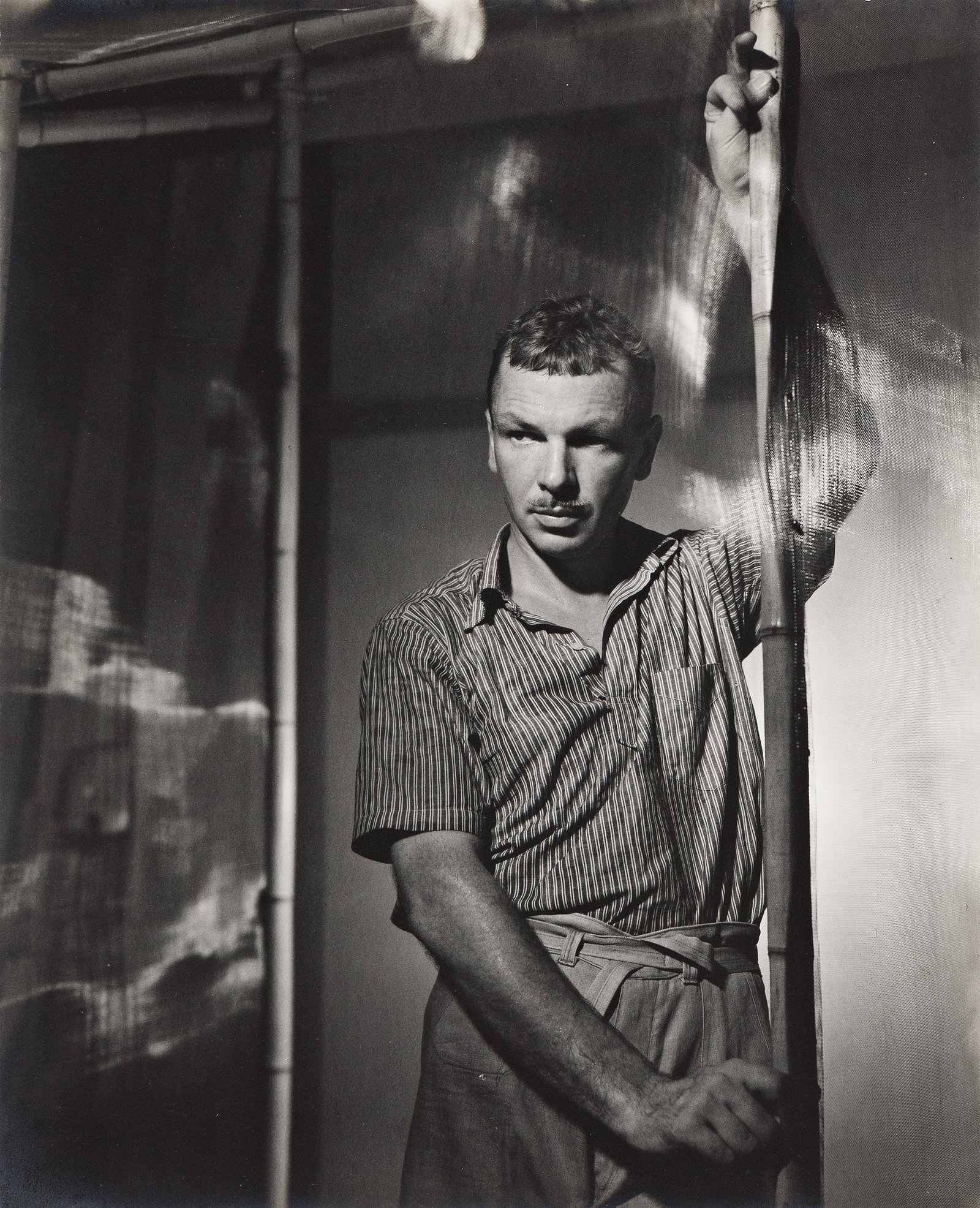 George Platt Lynes, Jared French. 1938.: George Platt Lynes 1907-1955 Jared French. 1938. Silver print With Lynes' 640 Madison Ave. credit stamp, the sitter's name in pencil in Paul Cadmus' hand, and the Collection of Jon Anderson and Collec
