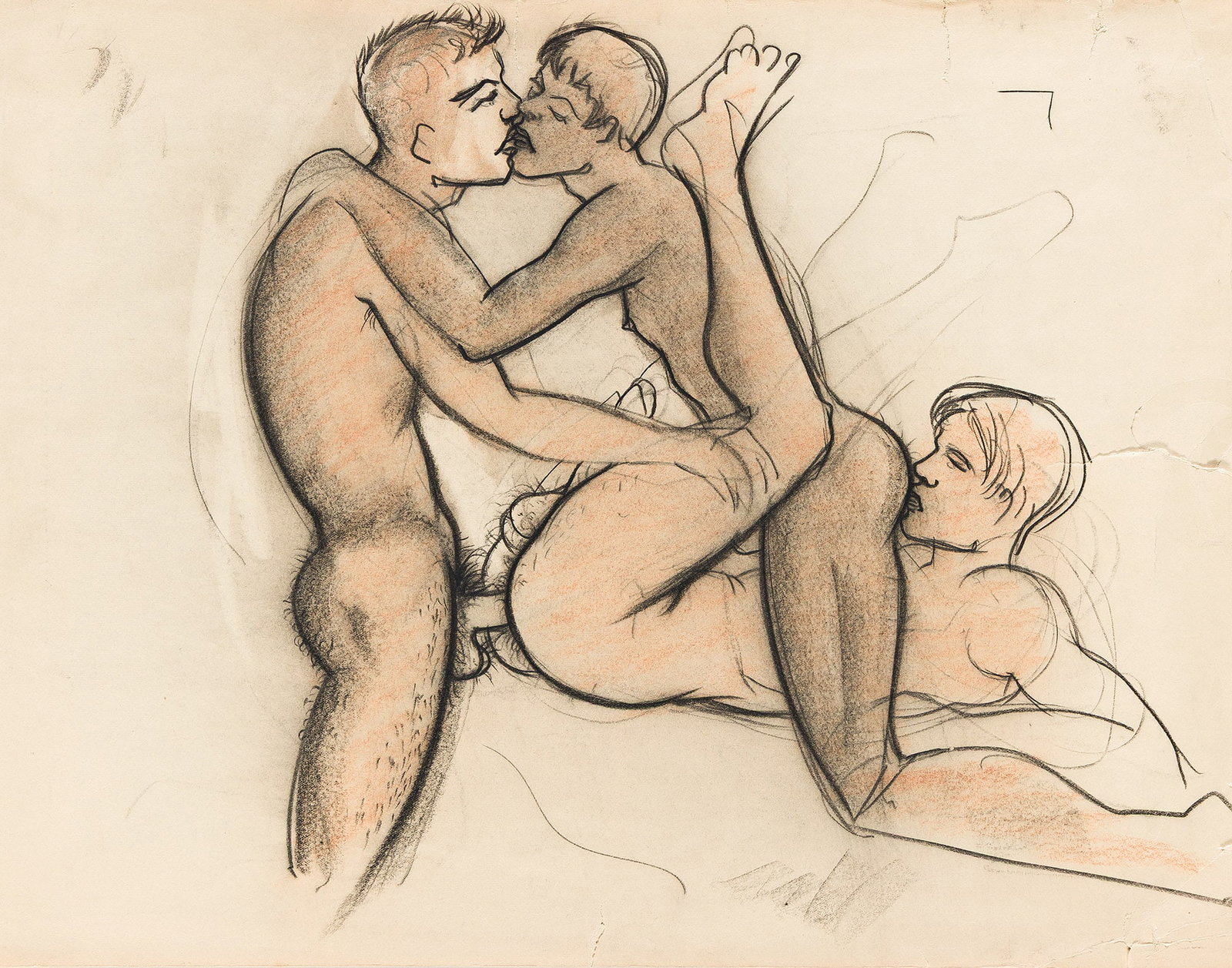 Avel De Knight, Group of 4 drawings. Circa 1940s. (1 of 4)