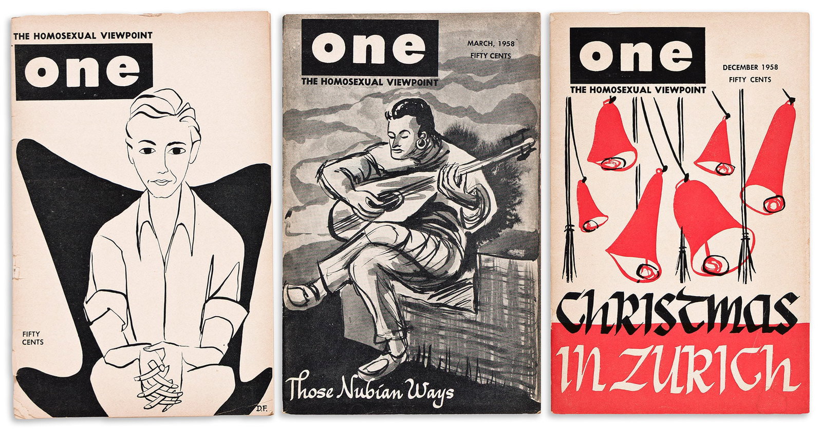Lorraine Hansberry, Group of 3 short stories published in issues of One: The Homosexual Viewpoint. (1 of 5)