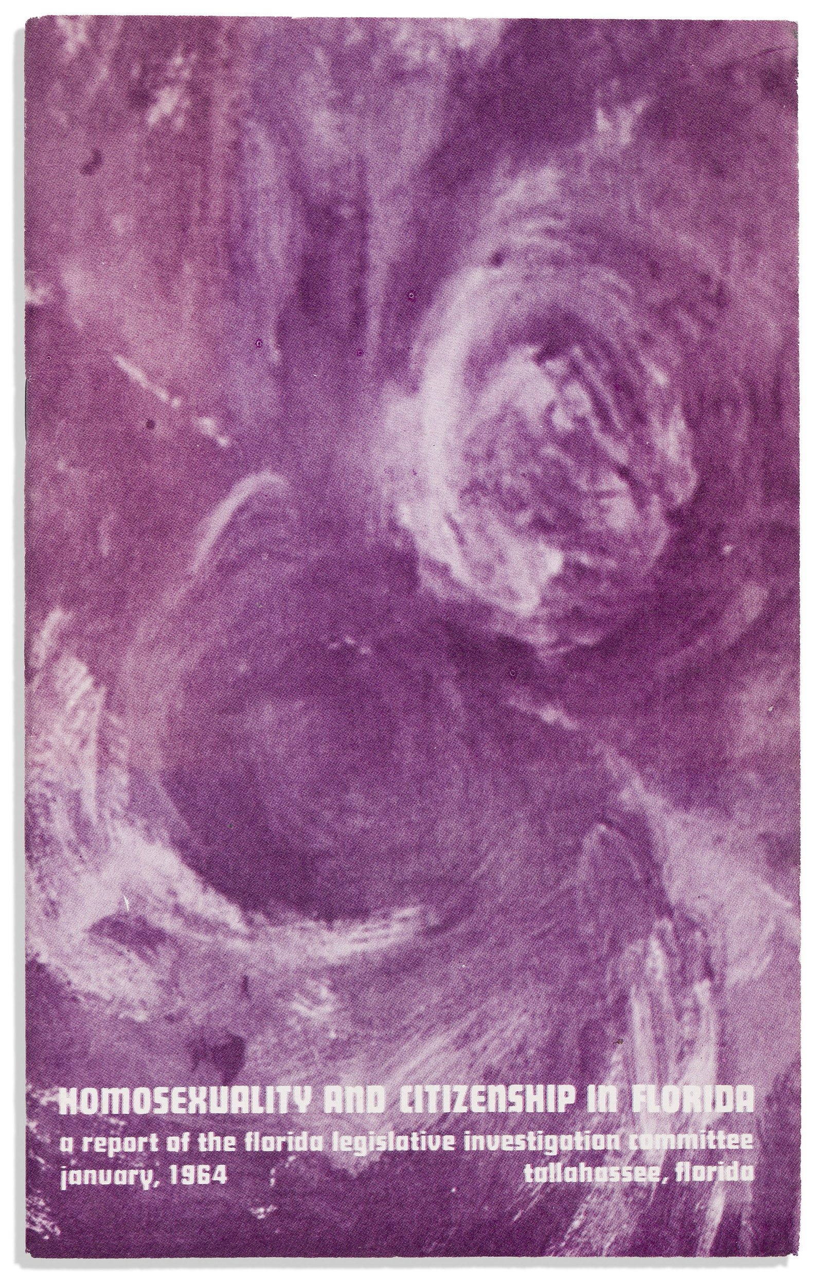 Florida Legislative Investigation Committee., Homosexuality and Citizenship in Florida, a.k.a. "The: Florida Legislative Investigation Committee. Homosexuality and Citizenship in Florida, a.k.a. "The Purple Pamphlet." Several illustrations. [48] pages. Octavo, illustrated purple wrappers; minimal wea