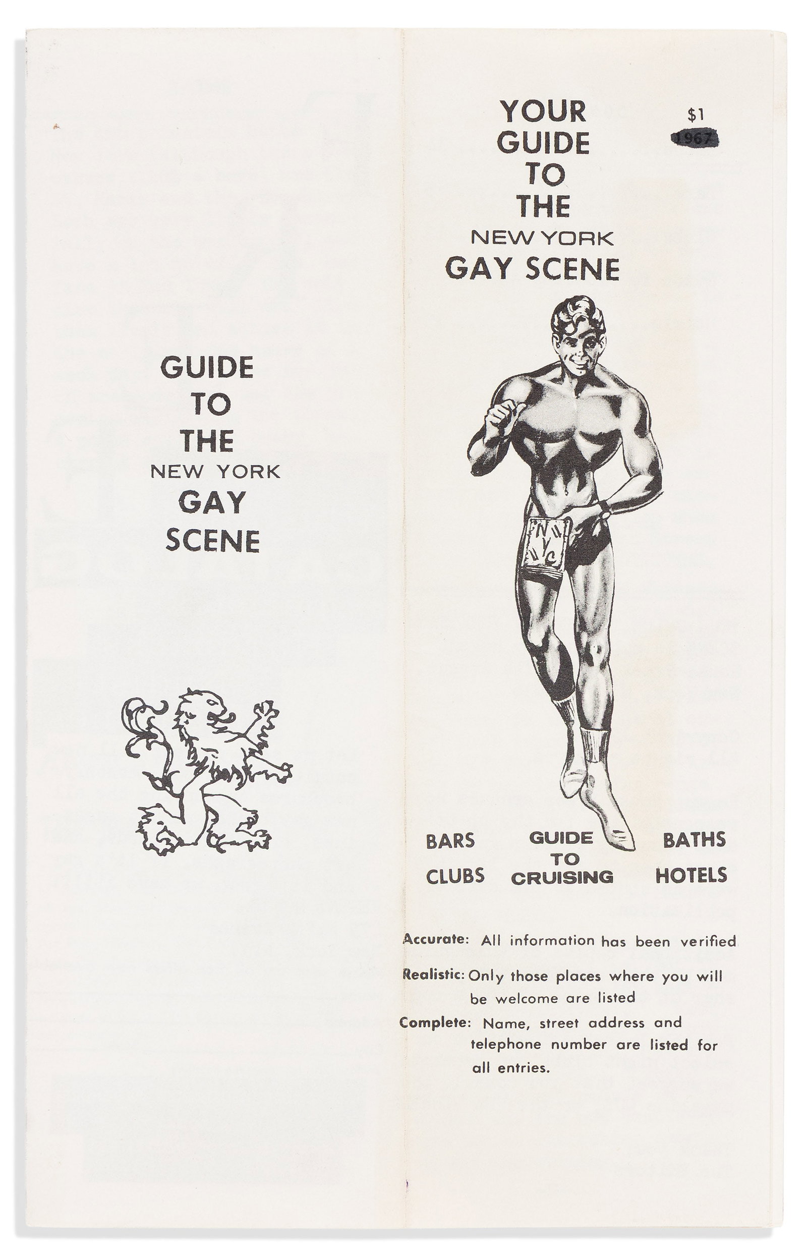 Regent House, Your Guide to the New York Gay Scene. 1967. (1 of 2)