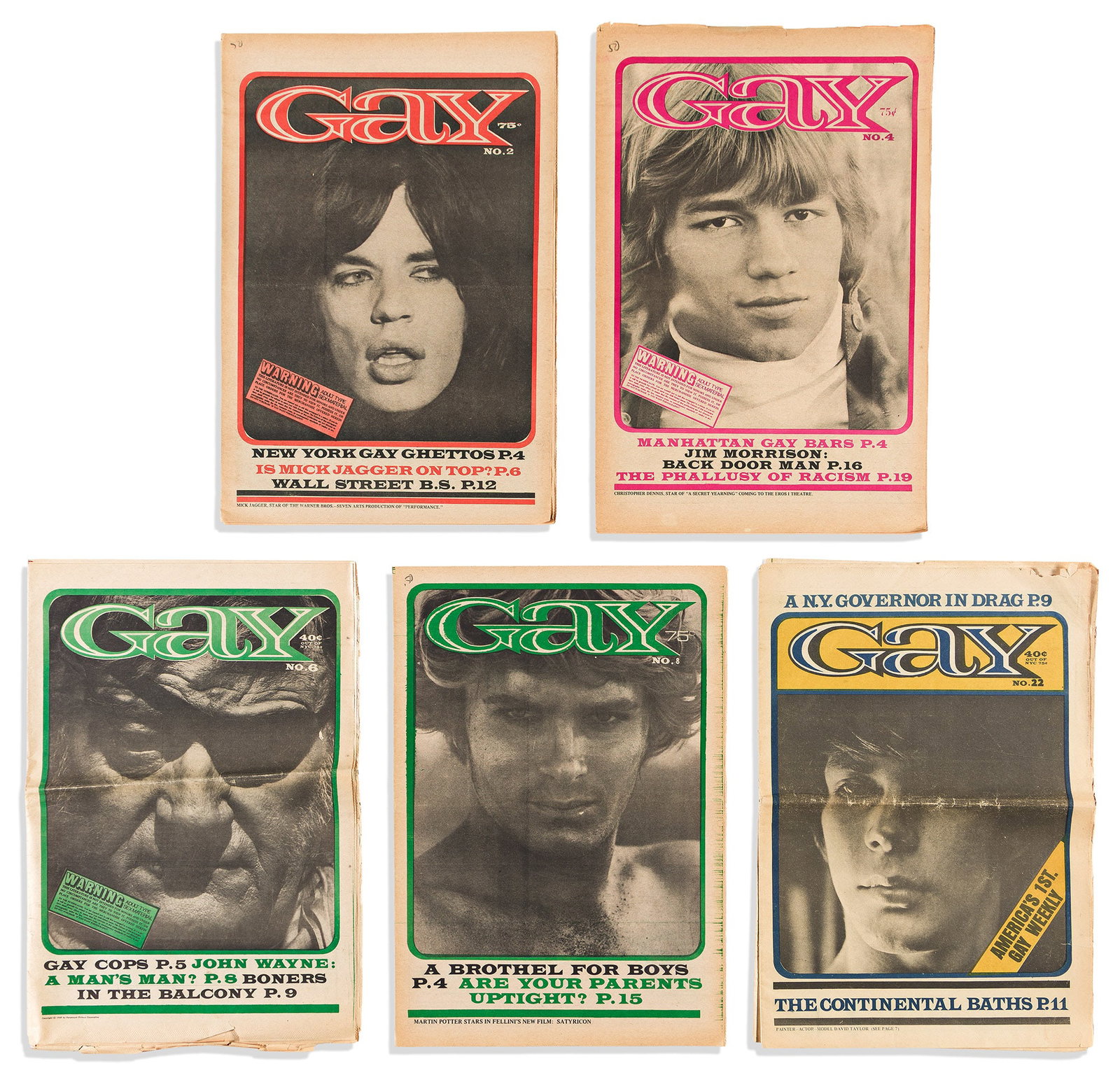 6 issues of the New York news weekly Gay. 1969-1970. (1 of 3)