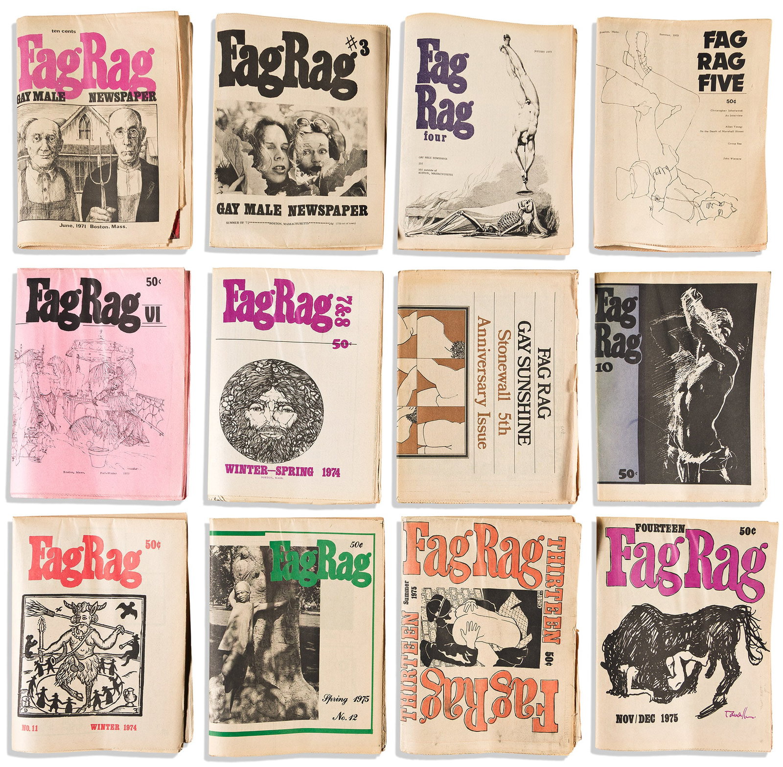 A near-complete run of the Boston tabloid Fag Rag. 1971-1986. (1 of 1)