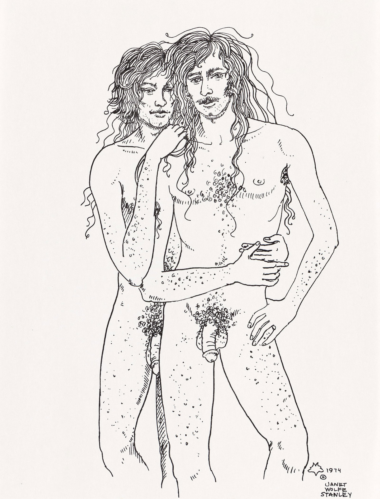Janet Wolfe Stanley, Group of three erotic lithographs. 1974. (1 of 3)