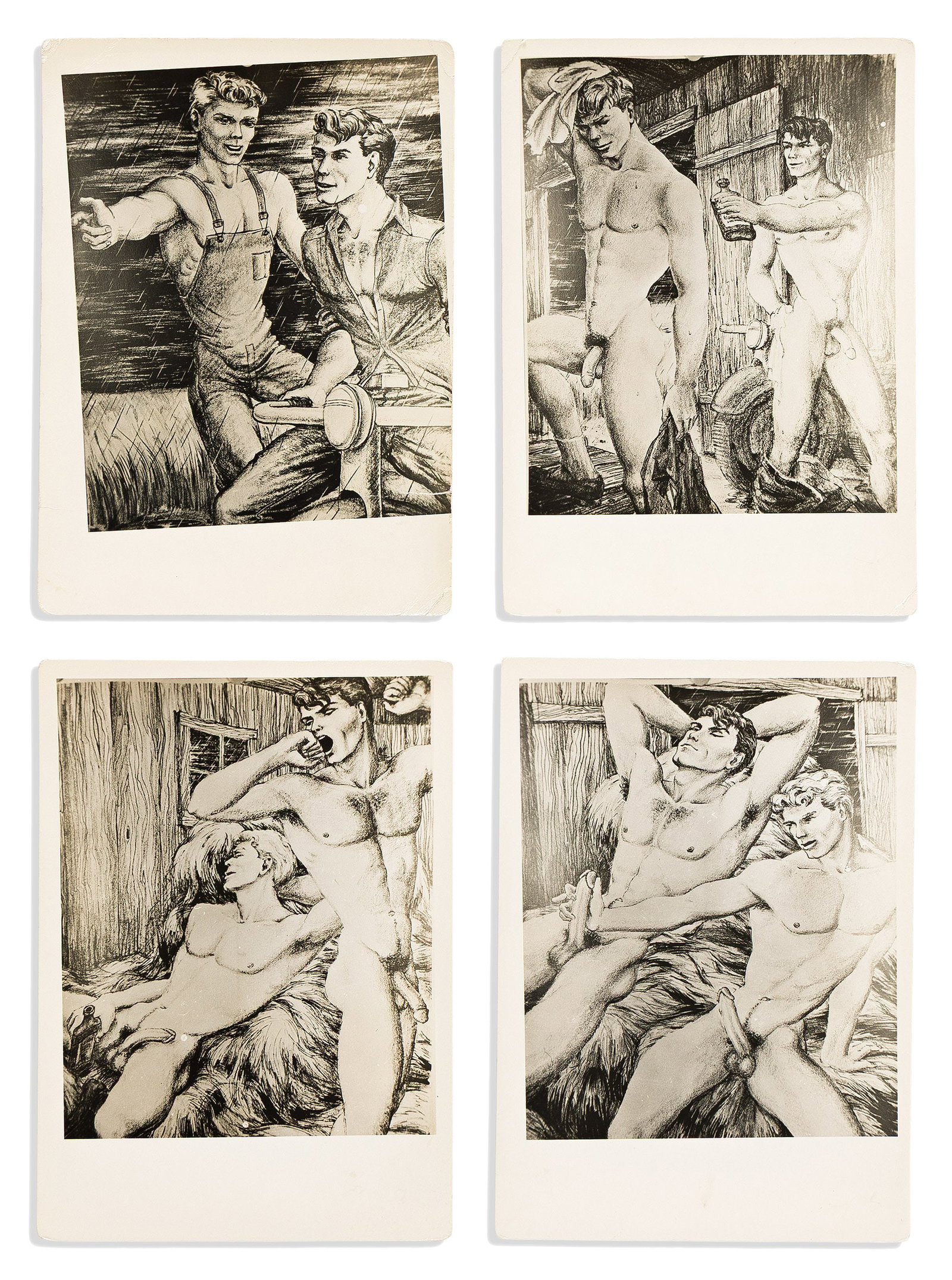 Neel Bate (Blade), Set of 12 vintage gelatin silver reproductions of drawings. 1948. (1 of 3)