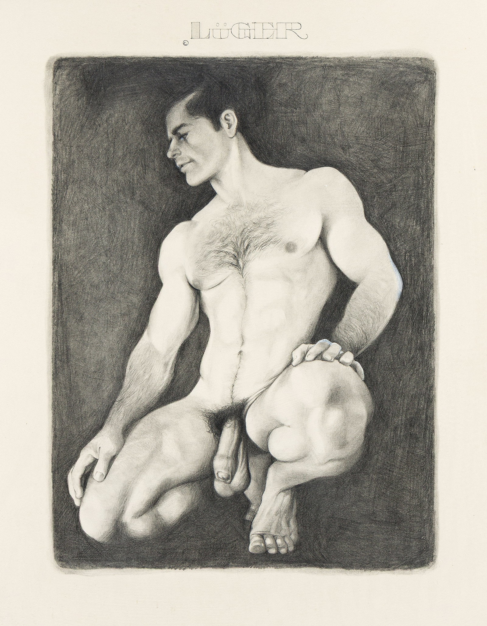 Jim French / Lüger, Untitled (Squatting). Circa 1960s. (1 of 1)
