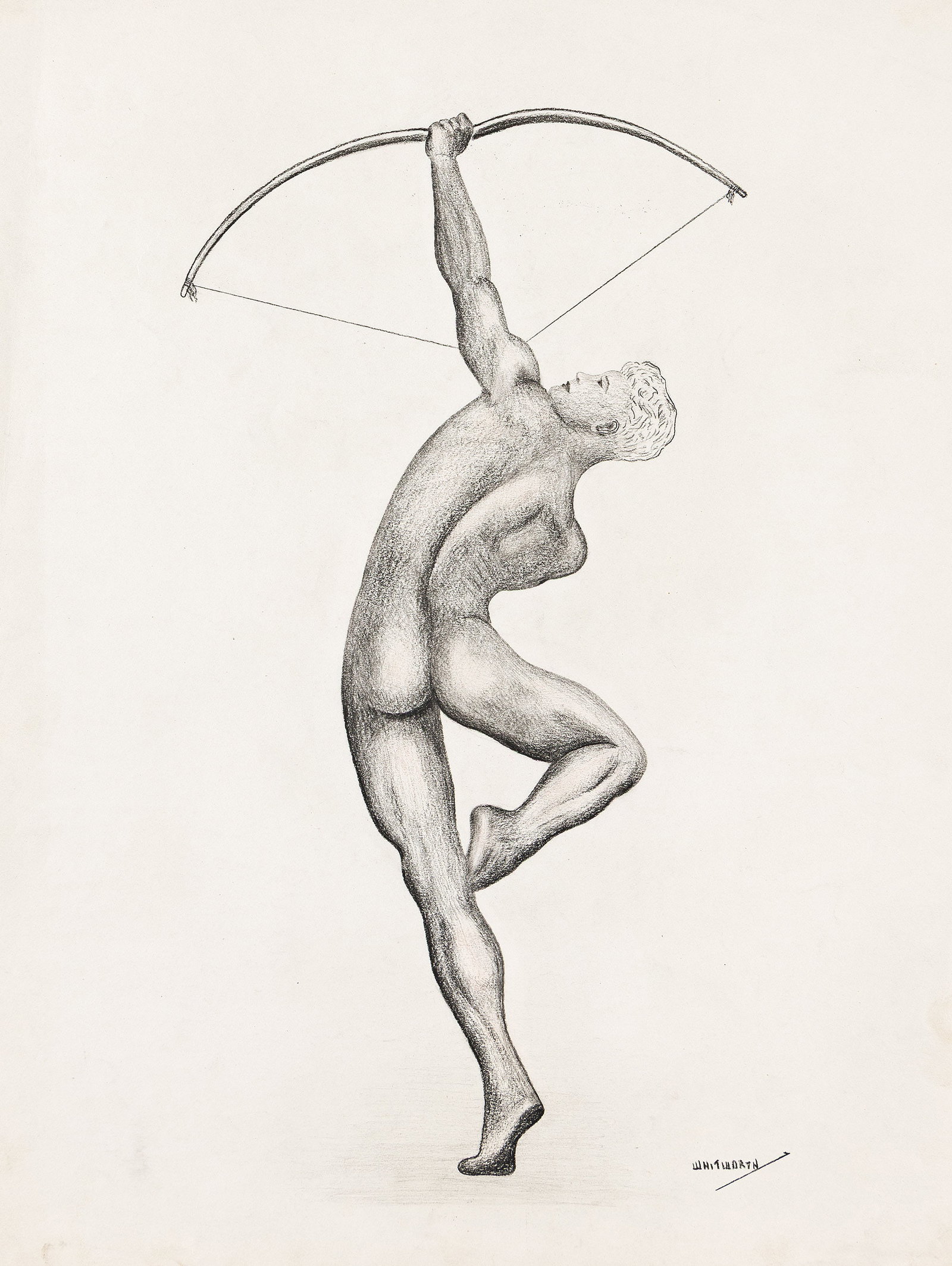 William Whitworth, Group of 3 charcoal drawings. (1 of 3)