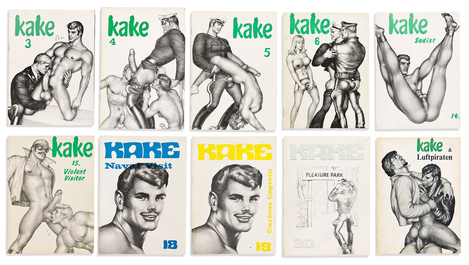 Tom of Finland, Kake, collection of printings by D.T.F. and later reprints in the original format.