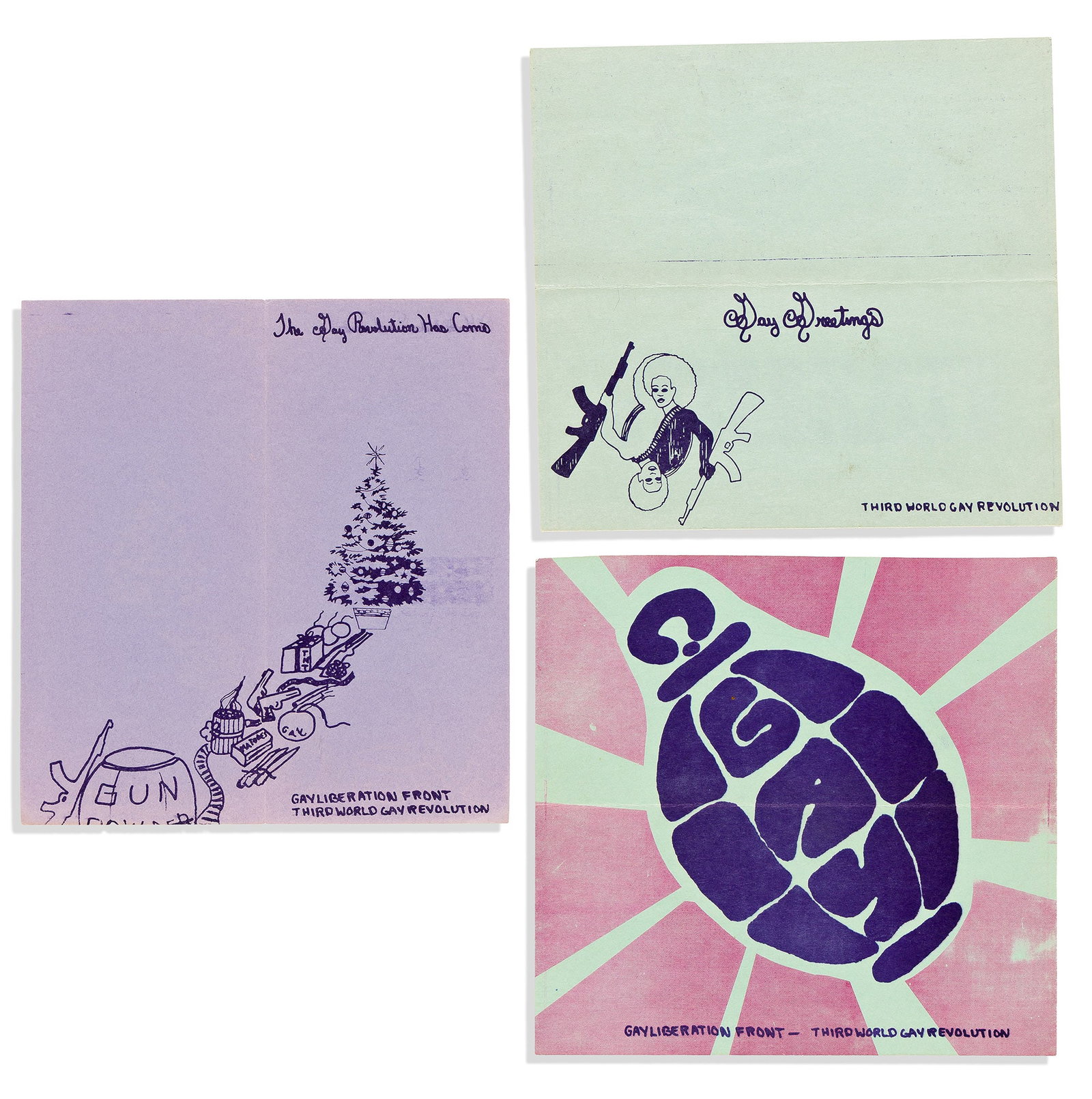 3 revolutionary greeting cards issued by the short-lived splinter group of the Gay Liberation Front. (1 of 4)
