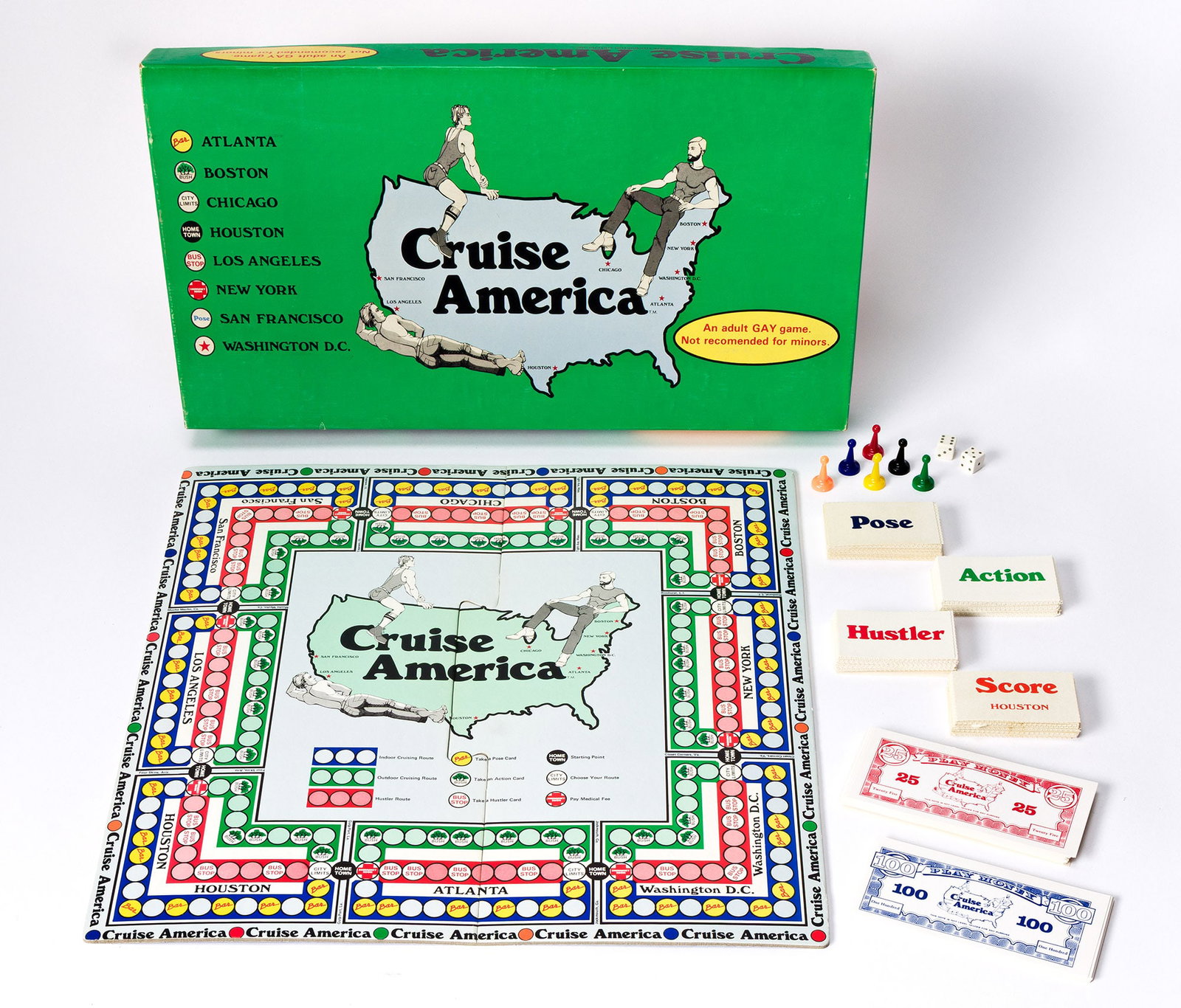 Cruise America. Board game. 1978.: Cruise America. Board Game. 1978. The Boston Sisters, Inc. Box measures 18 1/2 x 9 1/2 x 1 3/4 in. (47 x 24.1 x 4.4 cm.)