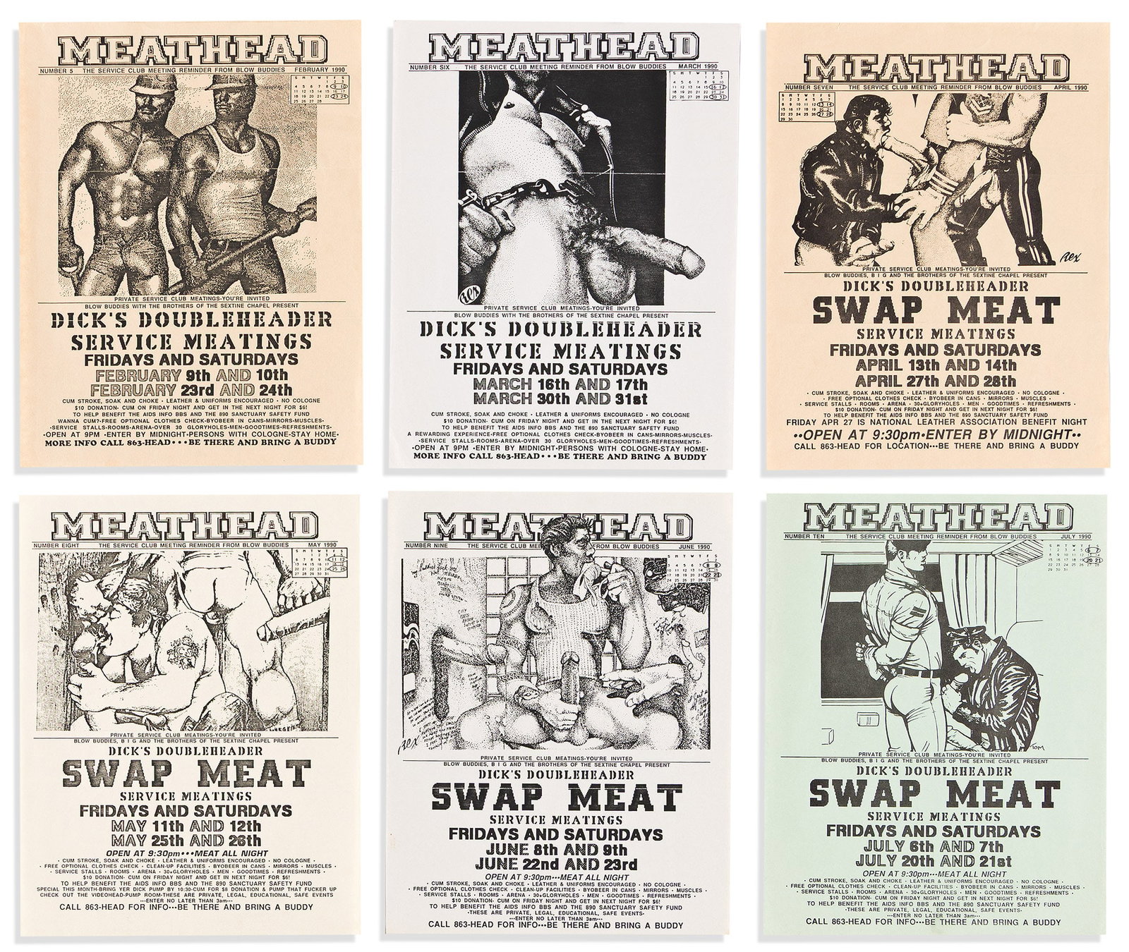 Blow Buddies. Ephemera from the San Francisco private club. 1990. (1 of 2)