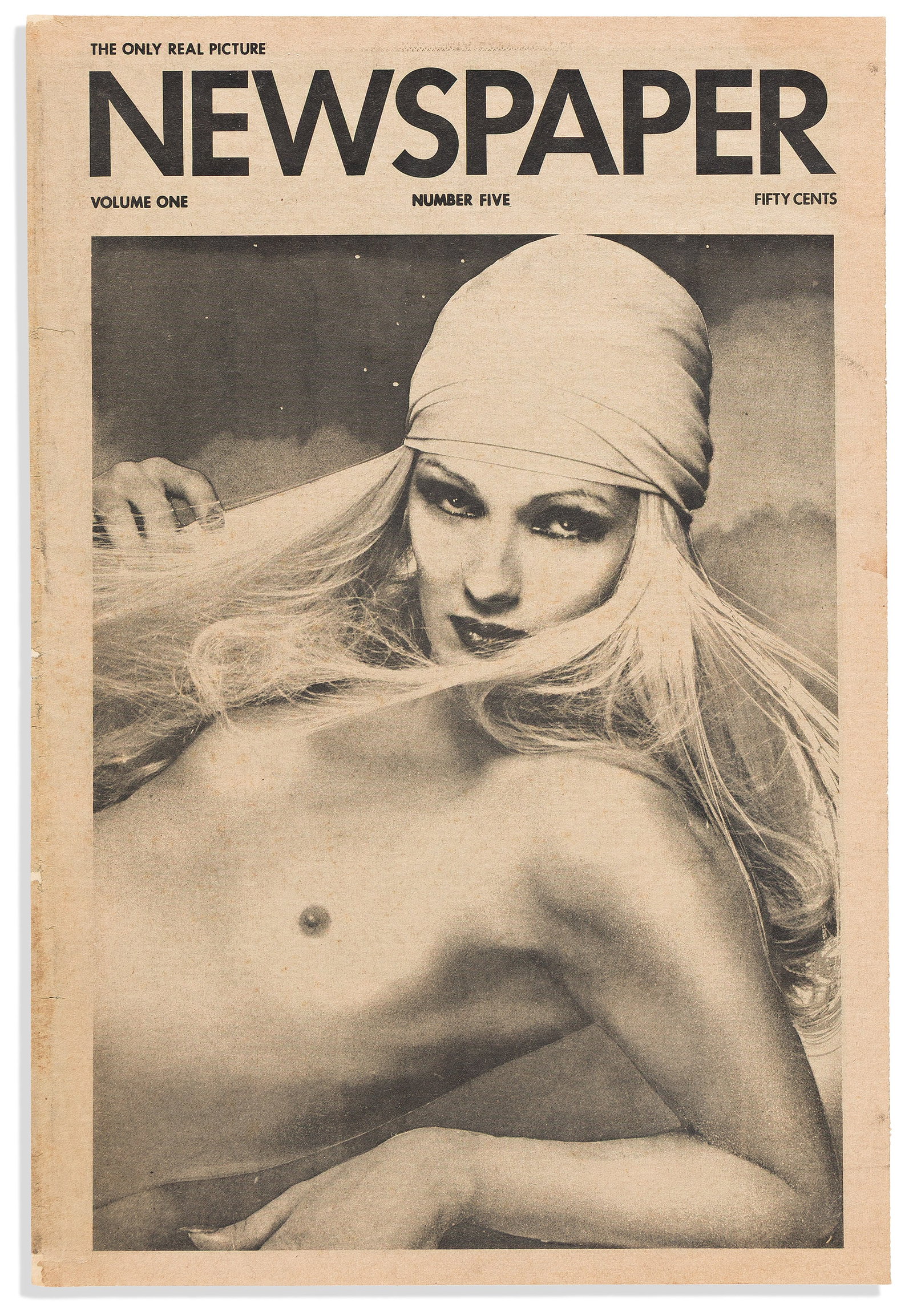 [Richard Bernstein.], Candy Darling newspaper and centerfold. 1969. (1 of 2)