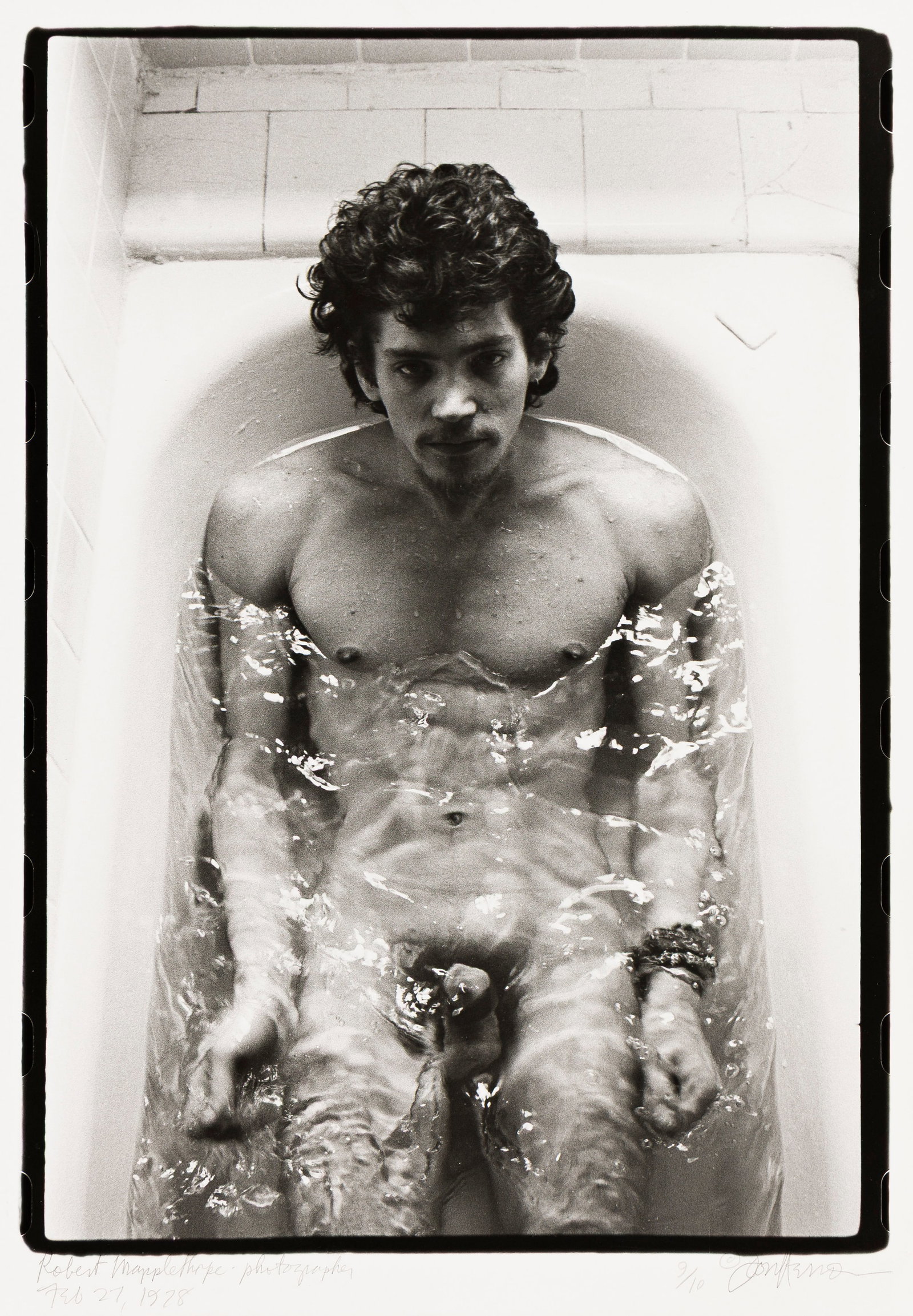 Don Herron, Robert Mapplethorpe, from the Tub Shots series. 1978.: Don Herron 1941-2012 Robert Mapplethorpe, from the Tub Shots series. 1978. Silver print With Herron's signature, title, date, and edition notation 9/10 in pencil on recto. The image 17 3/4 x 12 1/2 in
