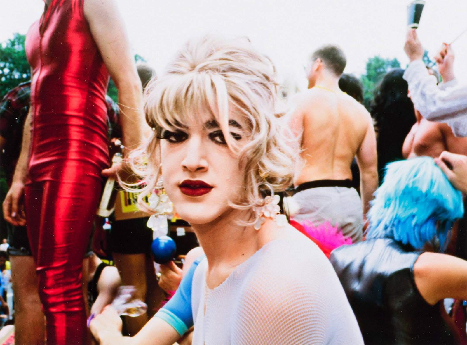 Nan Goldin, Jimmy Paulette at Wigstock, NYC. 1991; printed 2025.: Nan Goldin 1953- Jimmy Paulette at Wigstock, NYC. 1991; printed 2025. Archival pigment print With Goldin's label with her signature in ink and the typed title, negative date, medium, and additional no