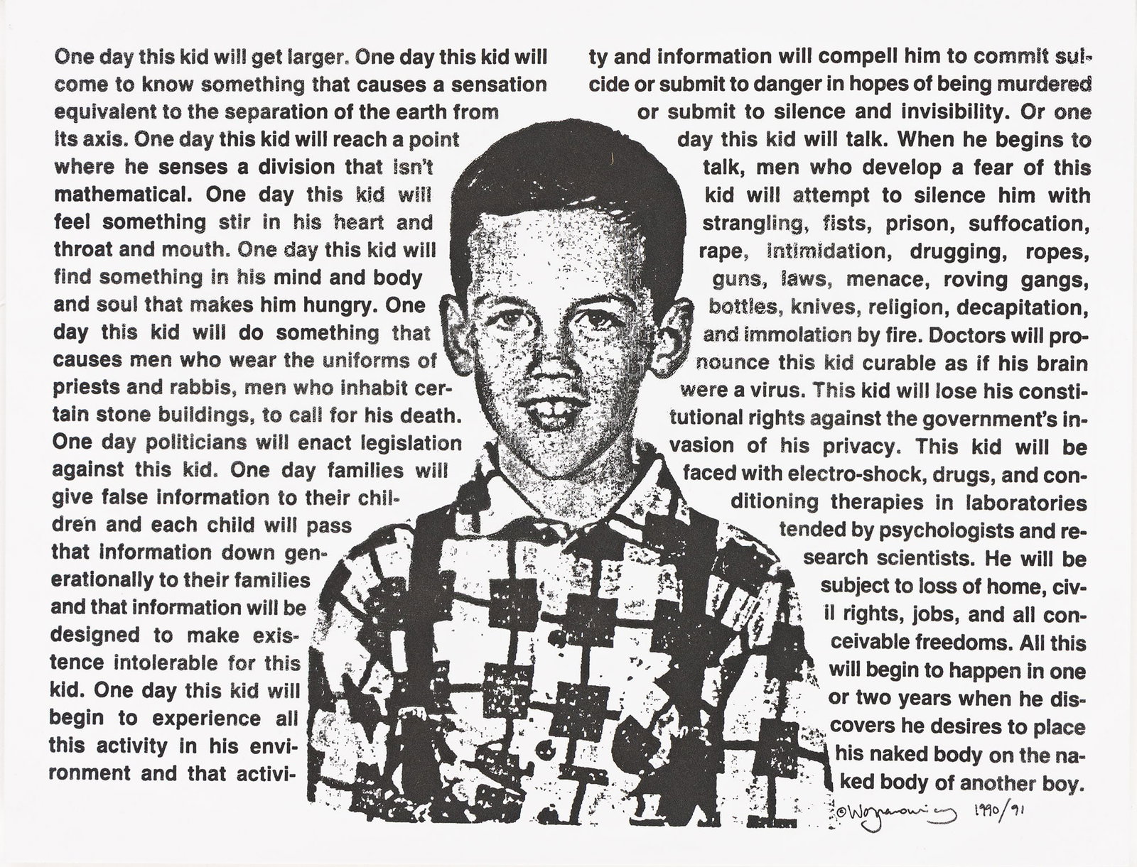 David Wojnarowicz (After), Untitled (One Day This Kid . . .) 2012. (1 of 1)