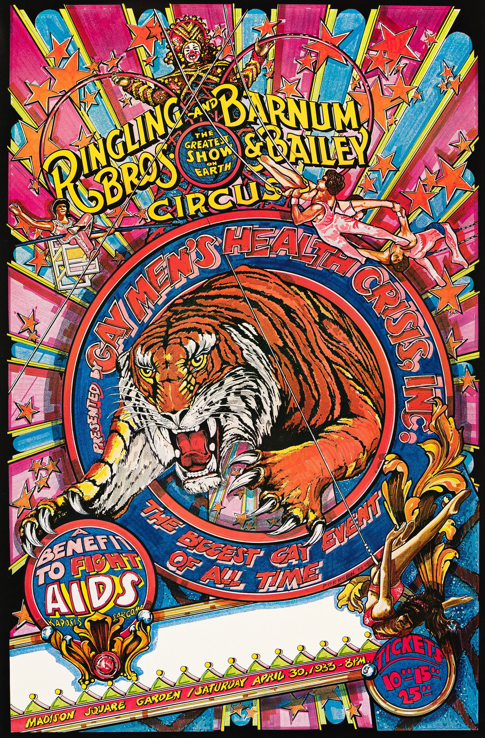 Enno Poersch, Ringling Bros and Barnum & Bailey / Benefit to Fight AIDS. 1983. (1 of 2)