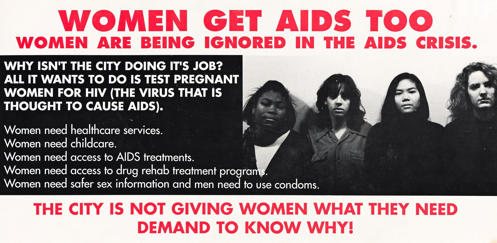 Suzanne Wright, Women Get AIDS Too. 1989. (1 of 1)