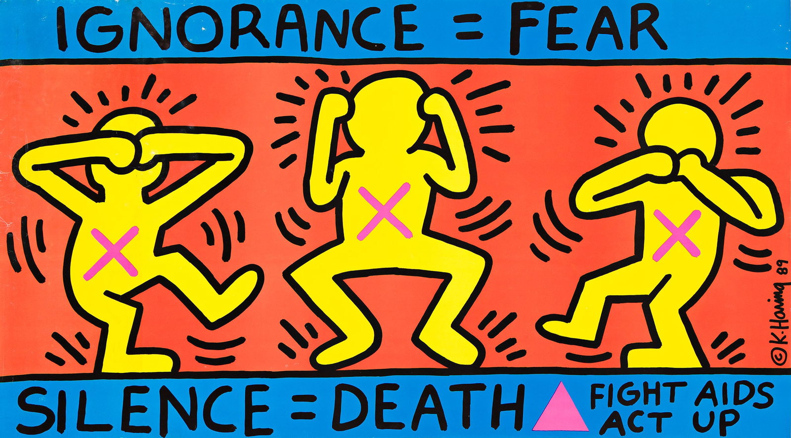 Keith Haring, Ignorance = Fear / Silence = Death. 1989. (1 of 1)