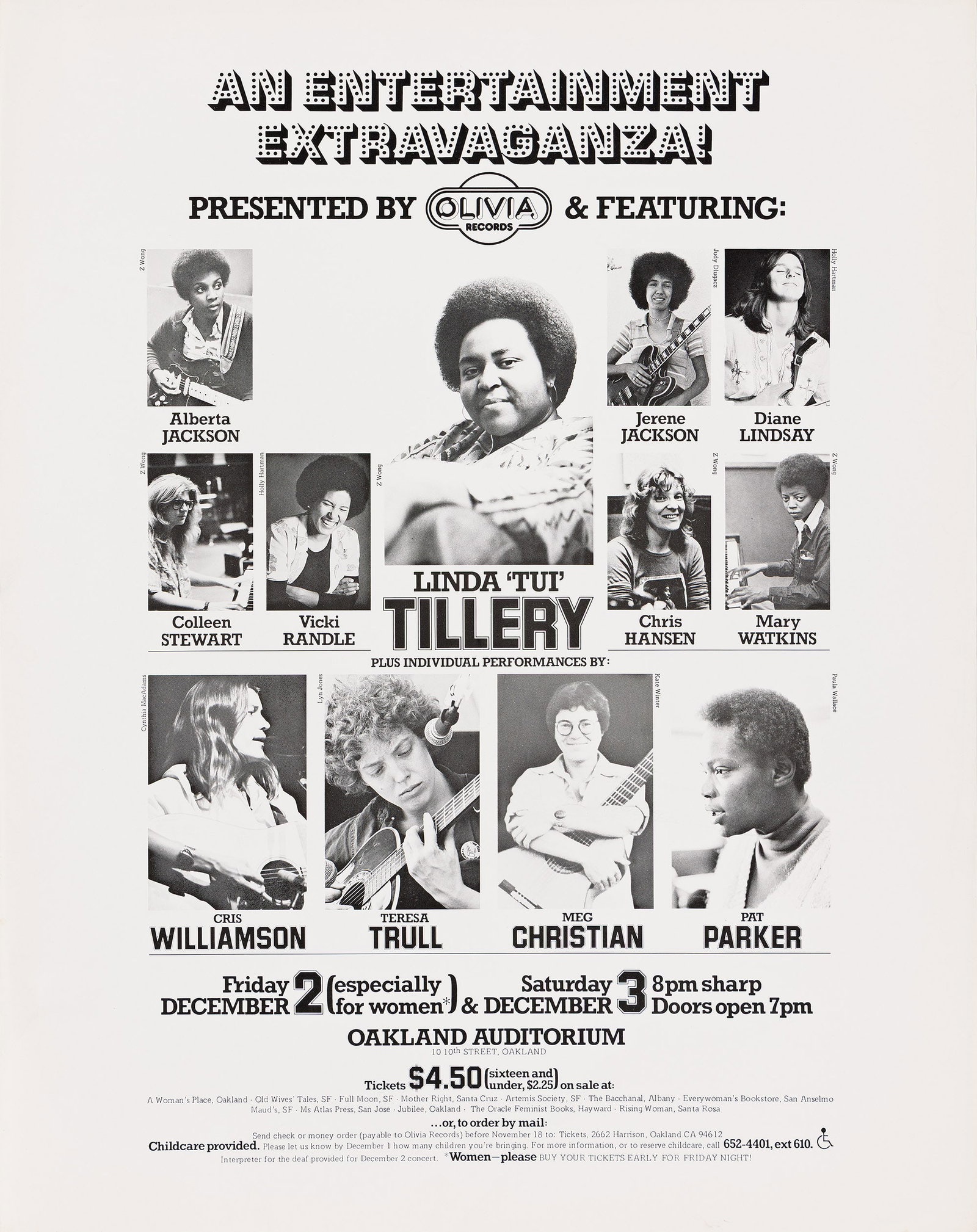An Entertainment Extravaganza Presented by Olivia Records. 1977. (1 of 1)