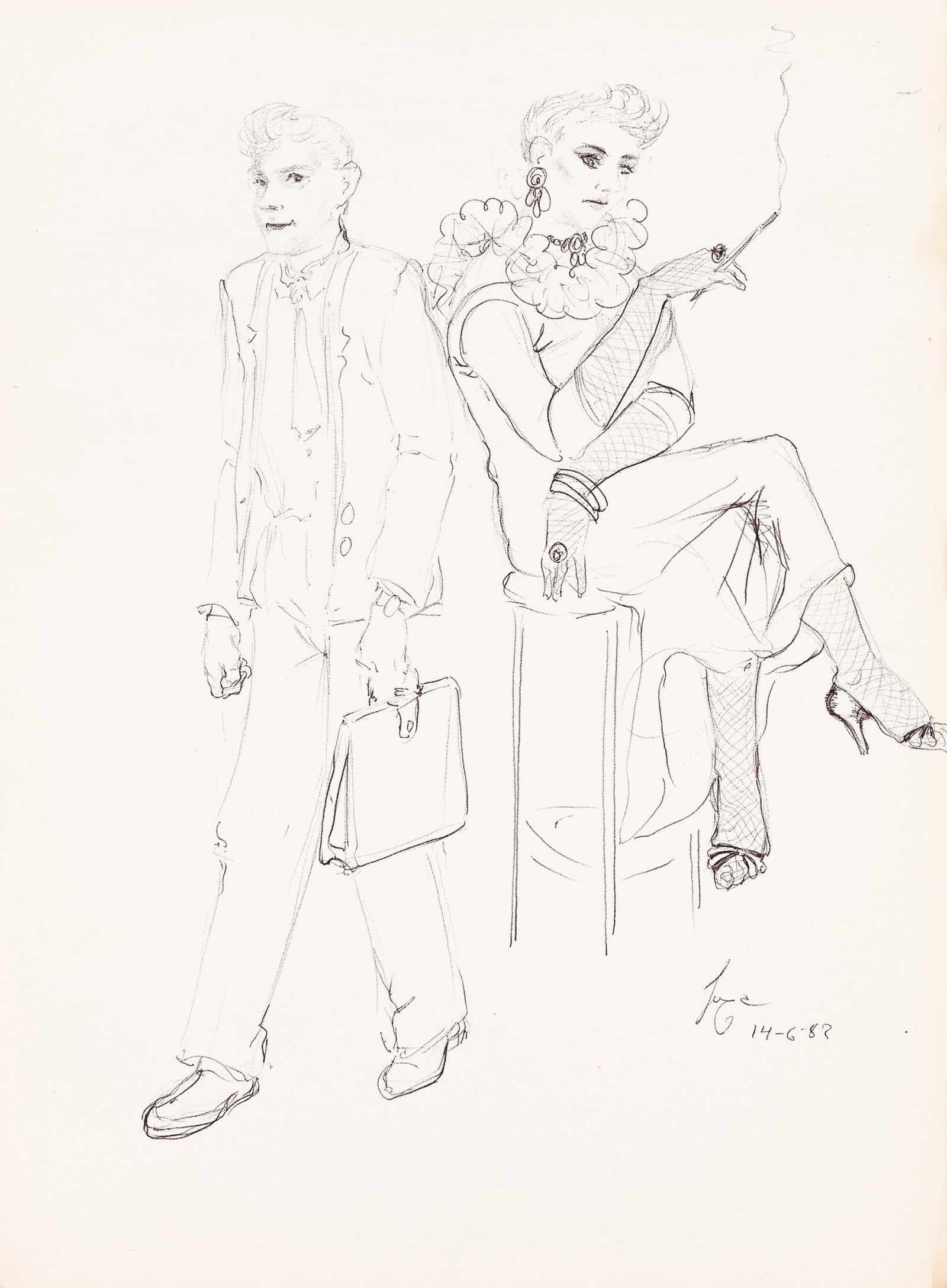 Lorenza Böttner, Untitled (Suit and Dress). 1982. (1 of 1)