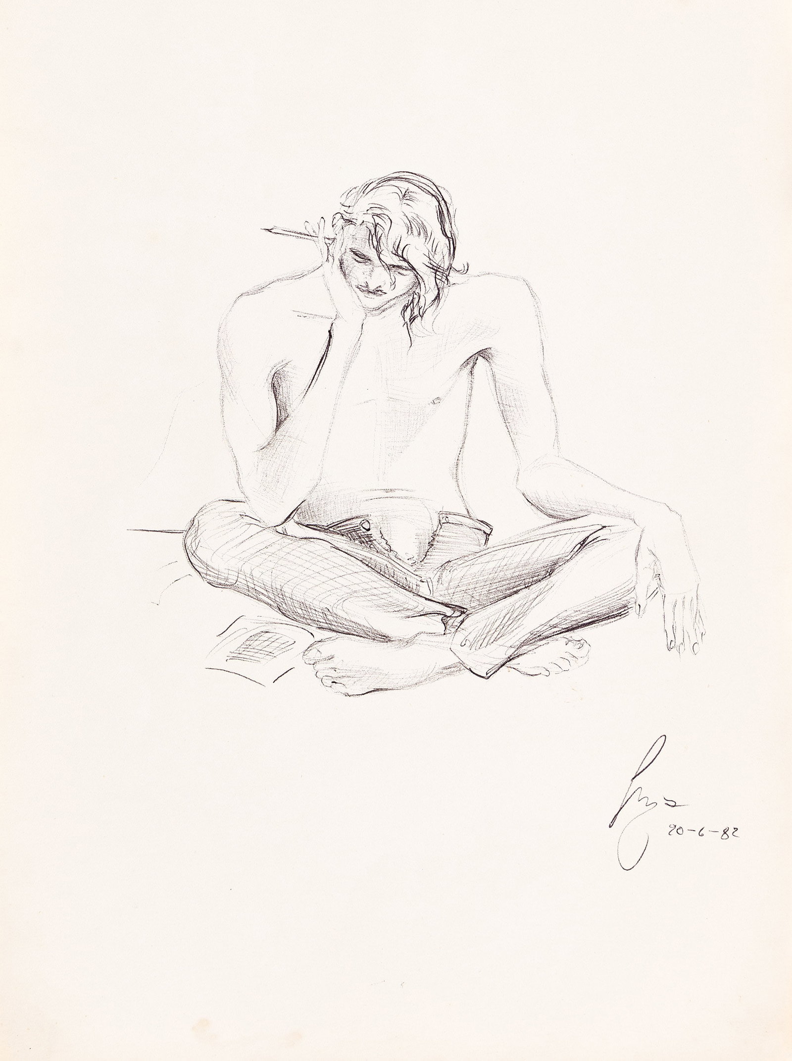Lorenza Böttner, Untitled (Seated Figure). 1982. (1 of 1)