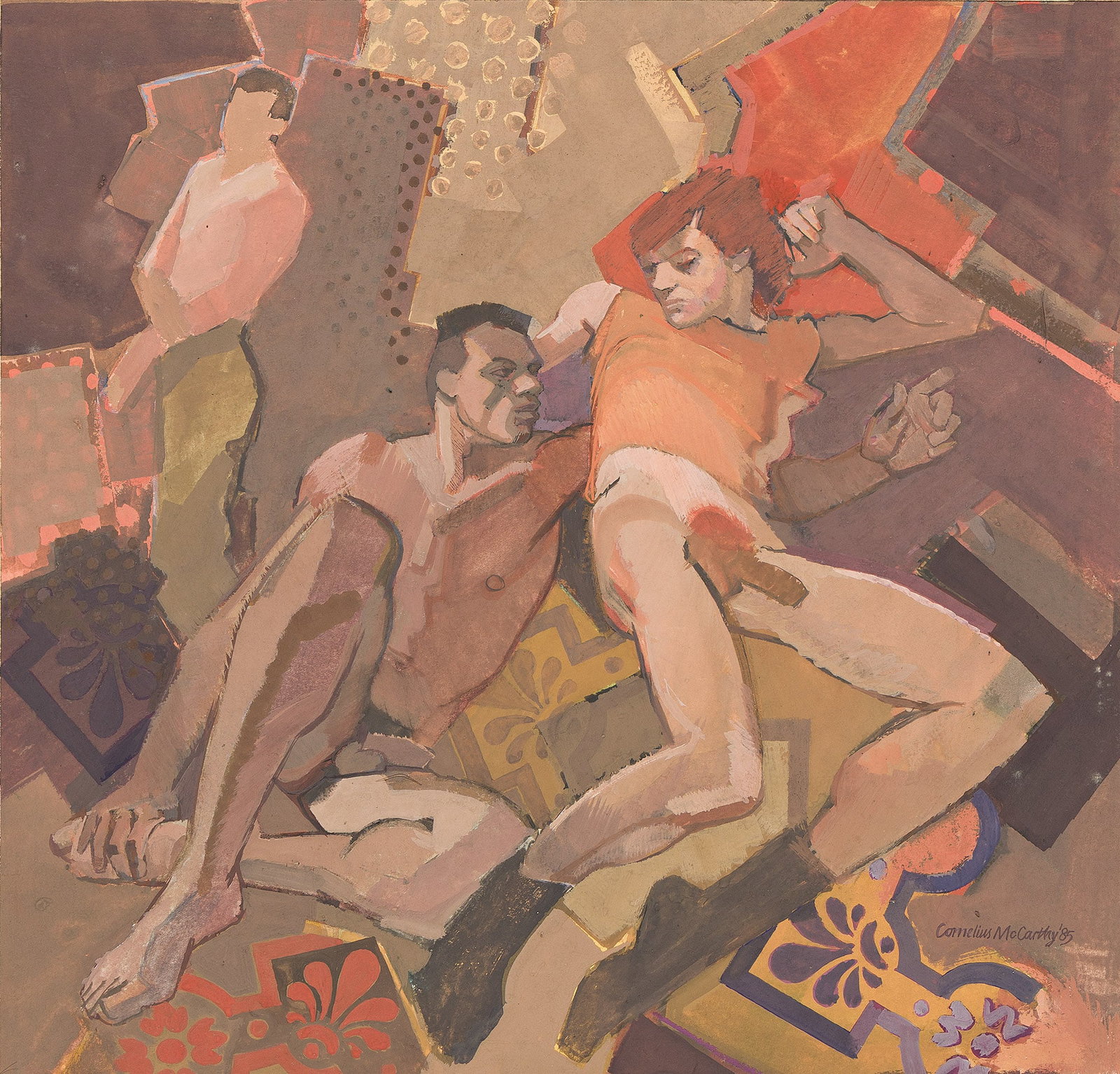 Cornelius McCarthy, Untitled (Two Male Figures). 1985. (1 of 2)