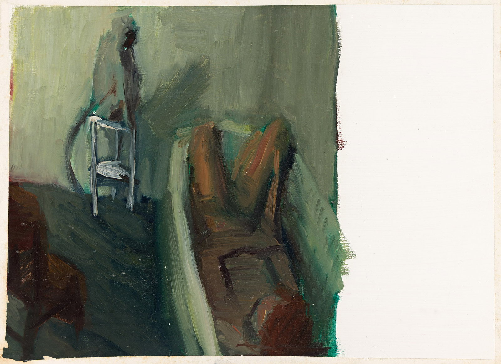 Hugh Steers, Monkey. 1987.: Hugh Steers 1962-1995 Monkey. 1987. Oil on paper. Signed, titled and dated in pencil, verso. 11 x 15 in. (27.9 x 38.1 cm.) Frame: 18 x 22 in. (45.7 x 55.9 cm.)